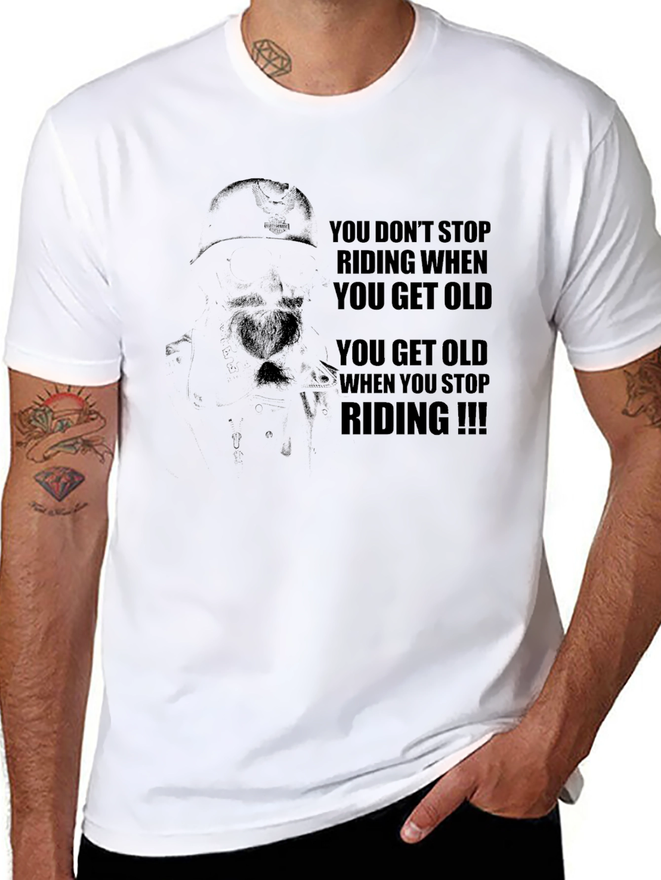 Riding Motorcycle Graphic T-Shirt - Dont Stop Riding!