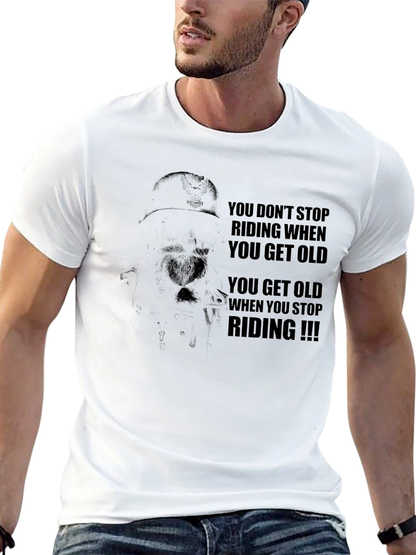 Riding Motorcycle Graphic T-Shirt - Dont Stop Riding!