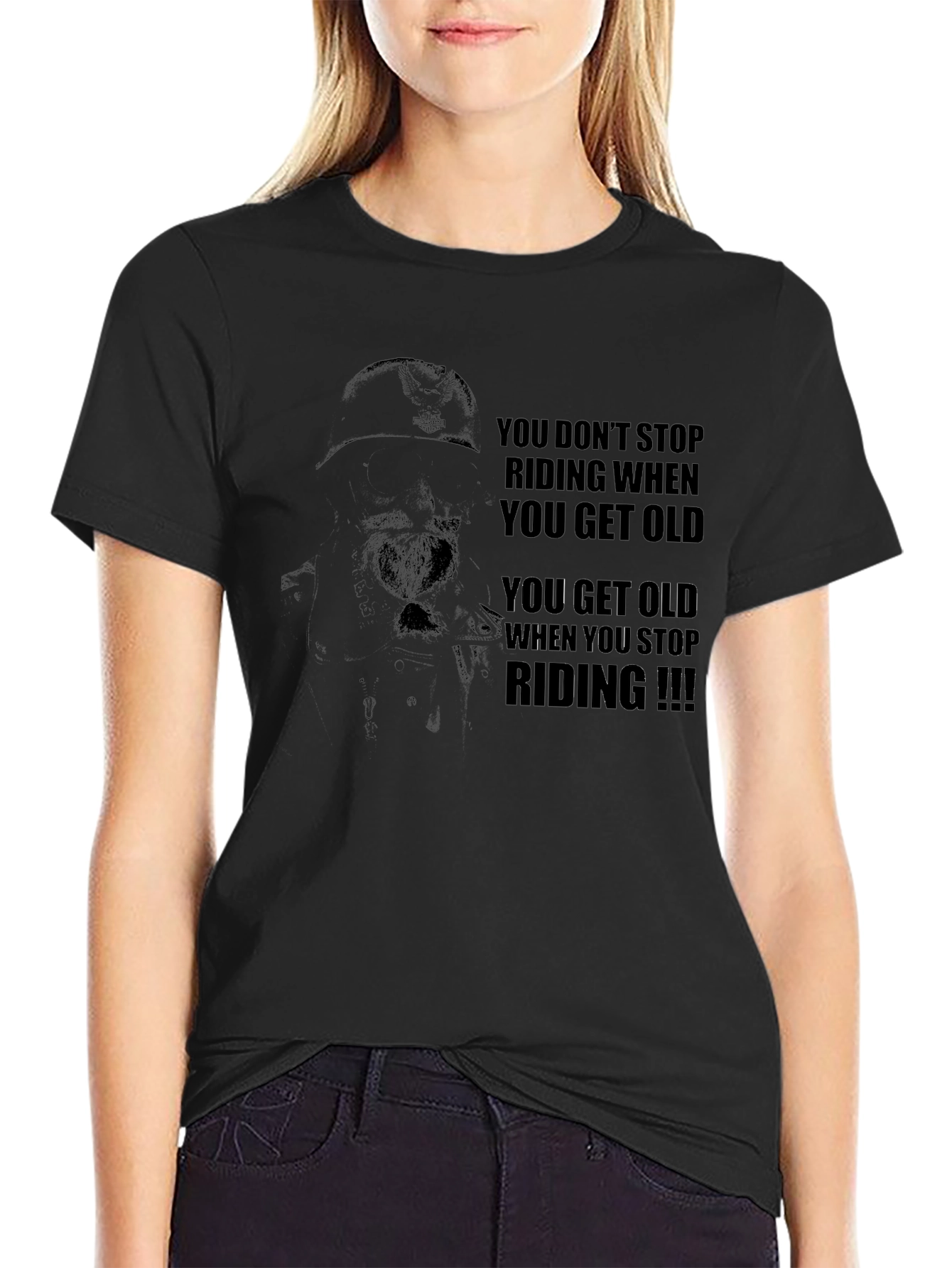Riding Motorcycle Graphic T-Shirt - Dont Stop Riding!
