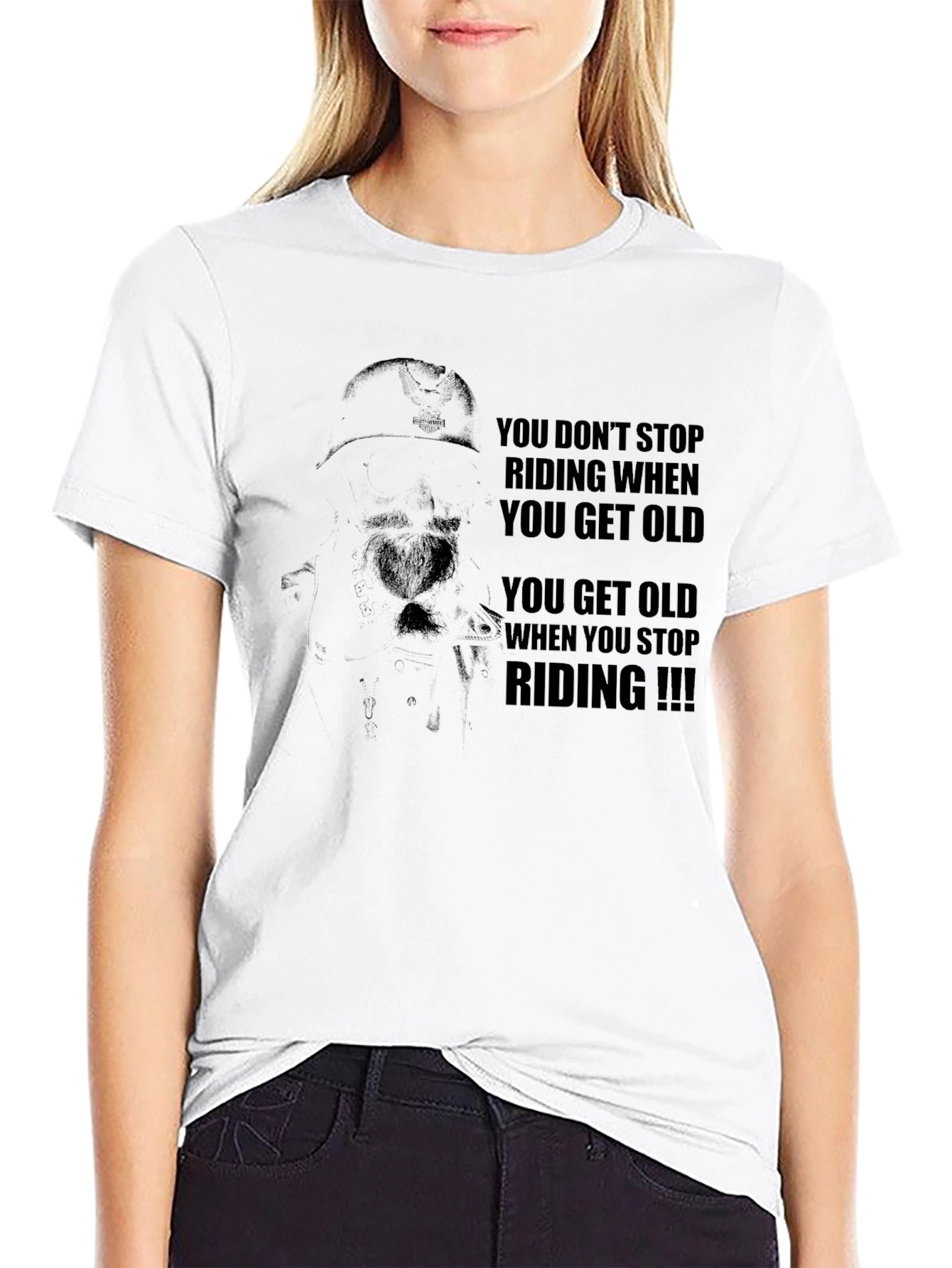 Riding Motorcycle Graphic T-Shirt - Dont Stop Riding!