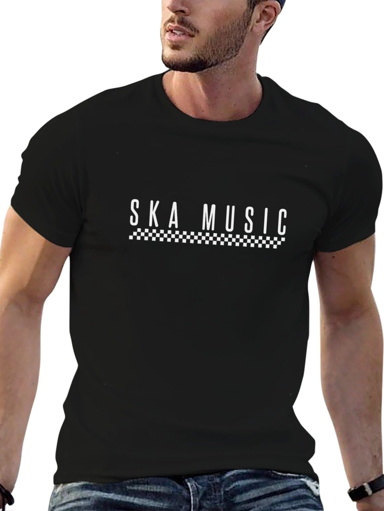 Ska Music Graphic Tee - Black Cotton Blend