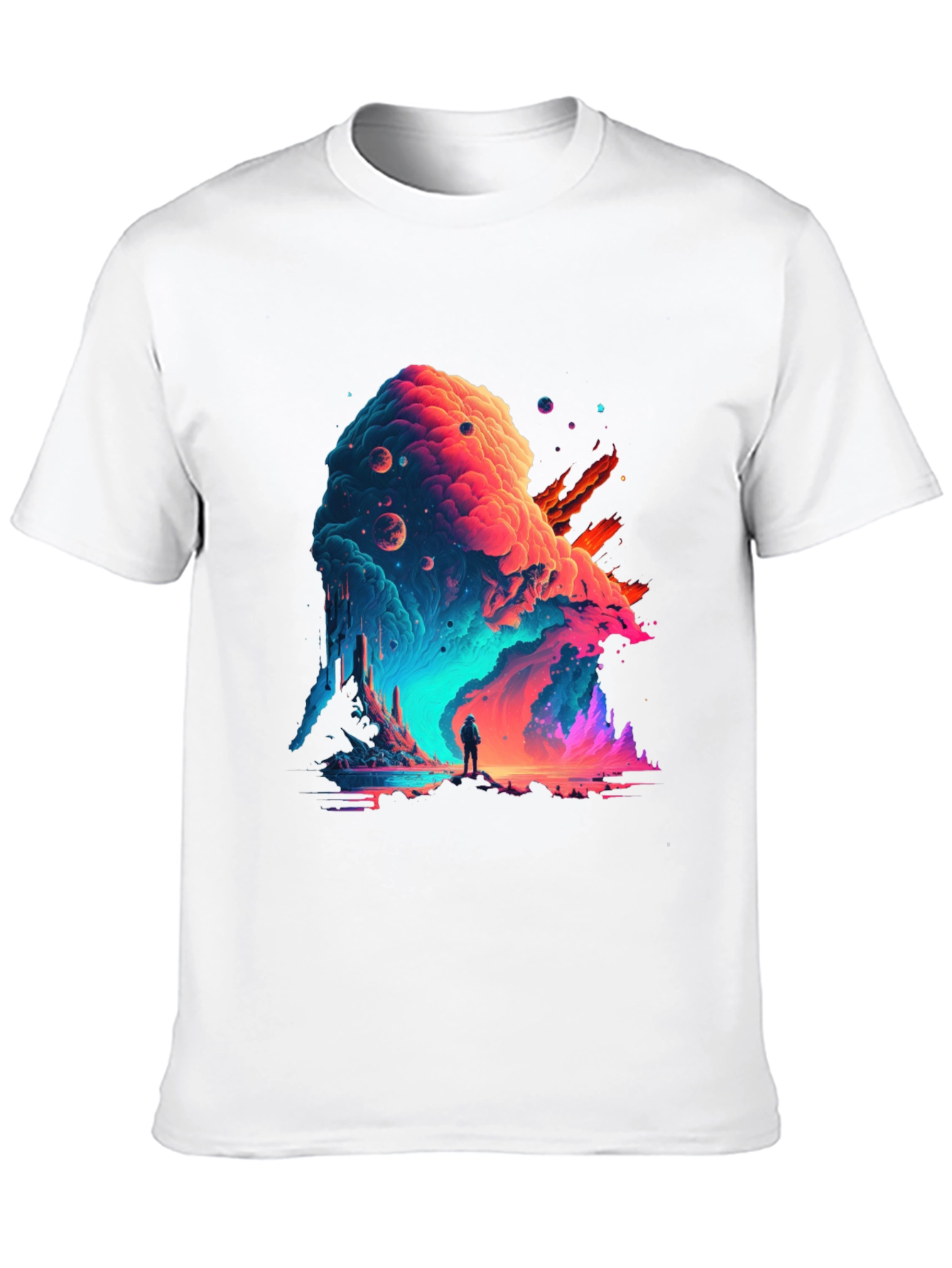Cosmic Wanderer Graphic Tee - Stylish Space Adventure Shirt