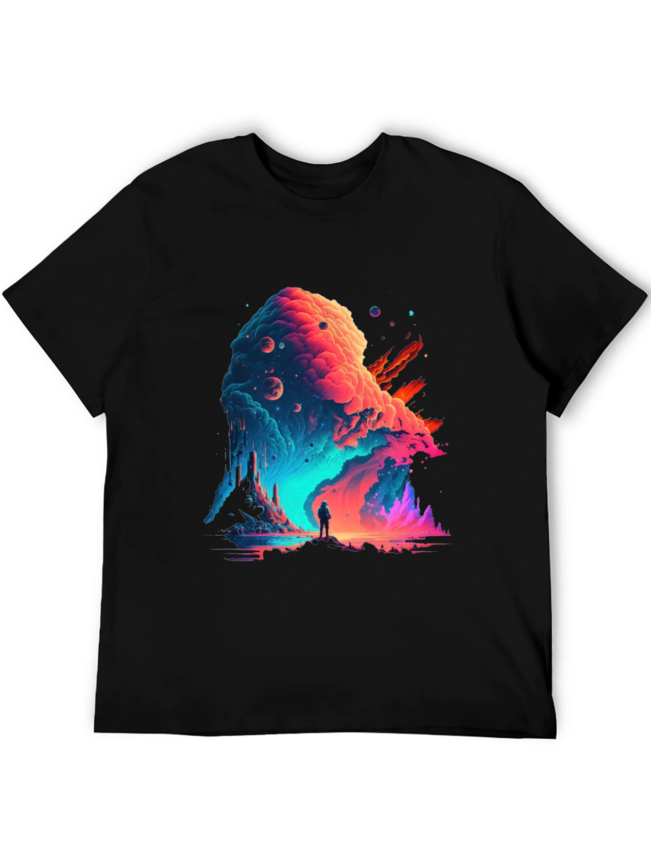 Cosmic Wanderer Graphic Tee - Stylish Space Adventure Shirt