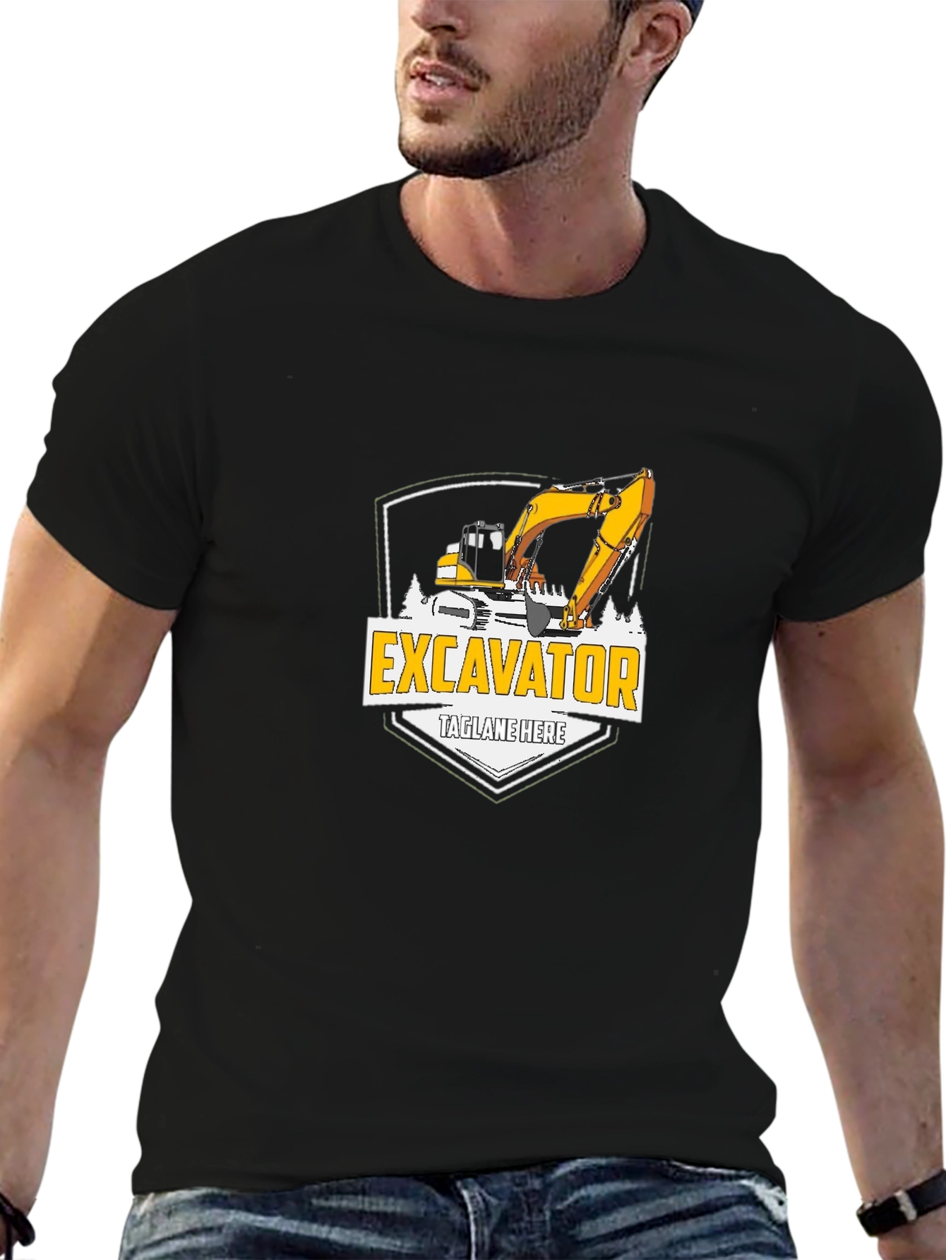 Excavator Graphic Tee - Construction Vehicle T-Shirt