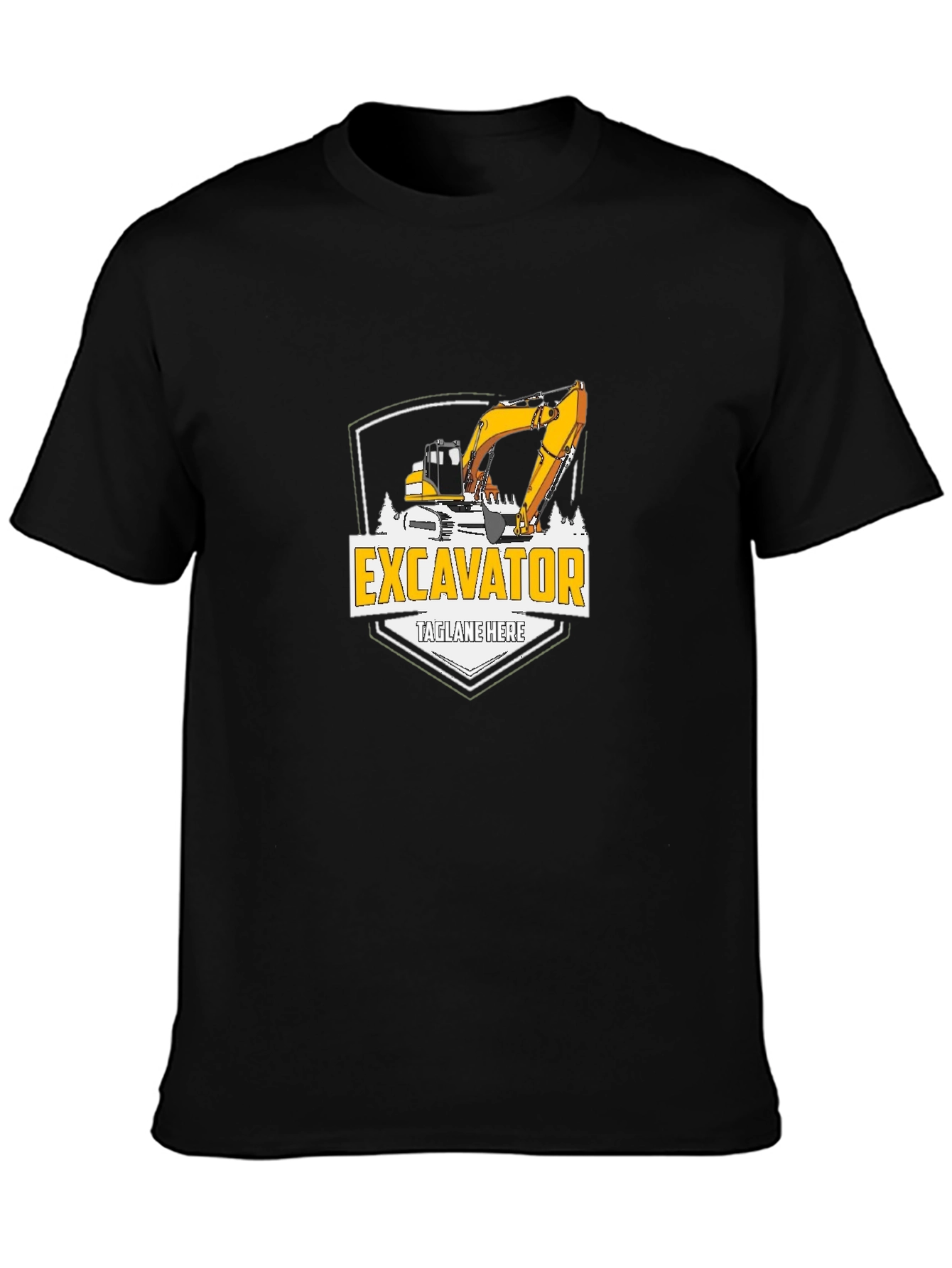 Excavator Graphic Tee - Construction Vehicle T-Shirt