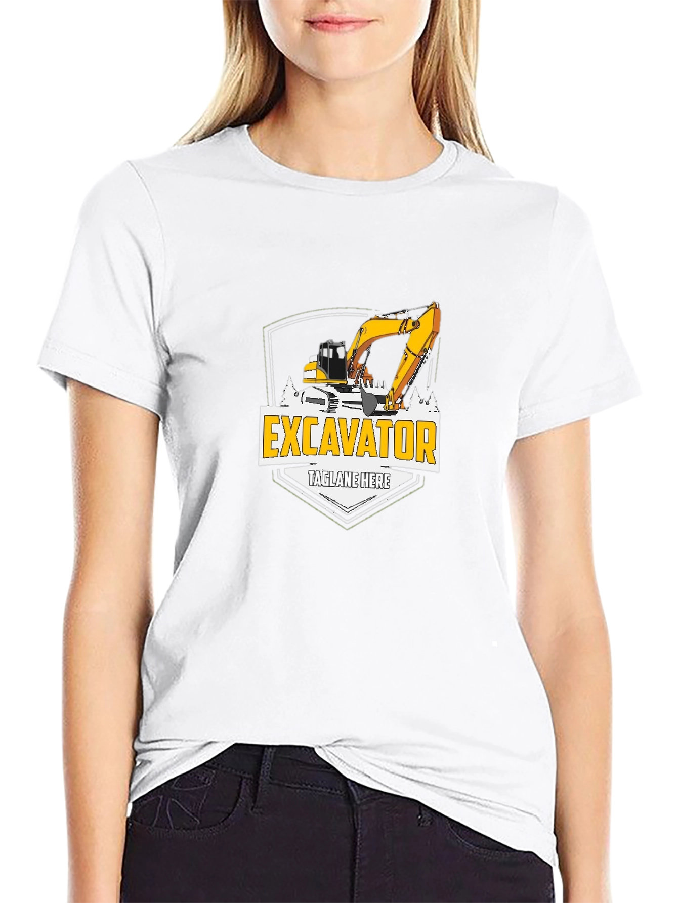 Excavator Graphic Tee - Construction Vehicle T-Shirt