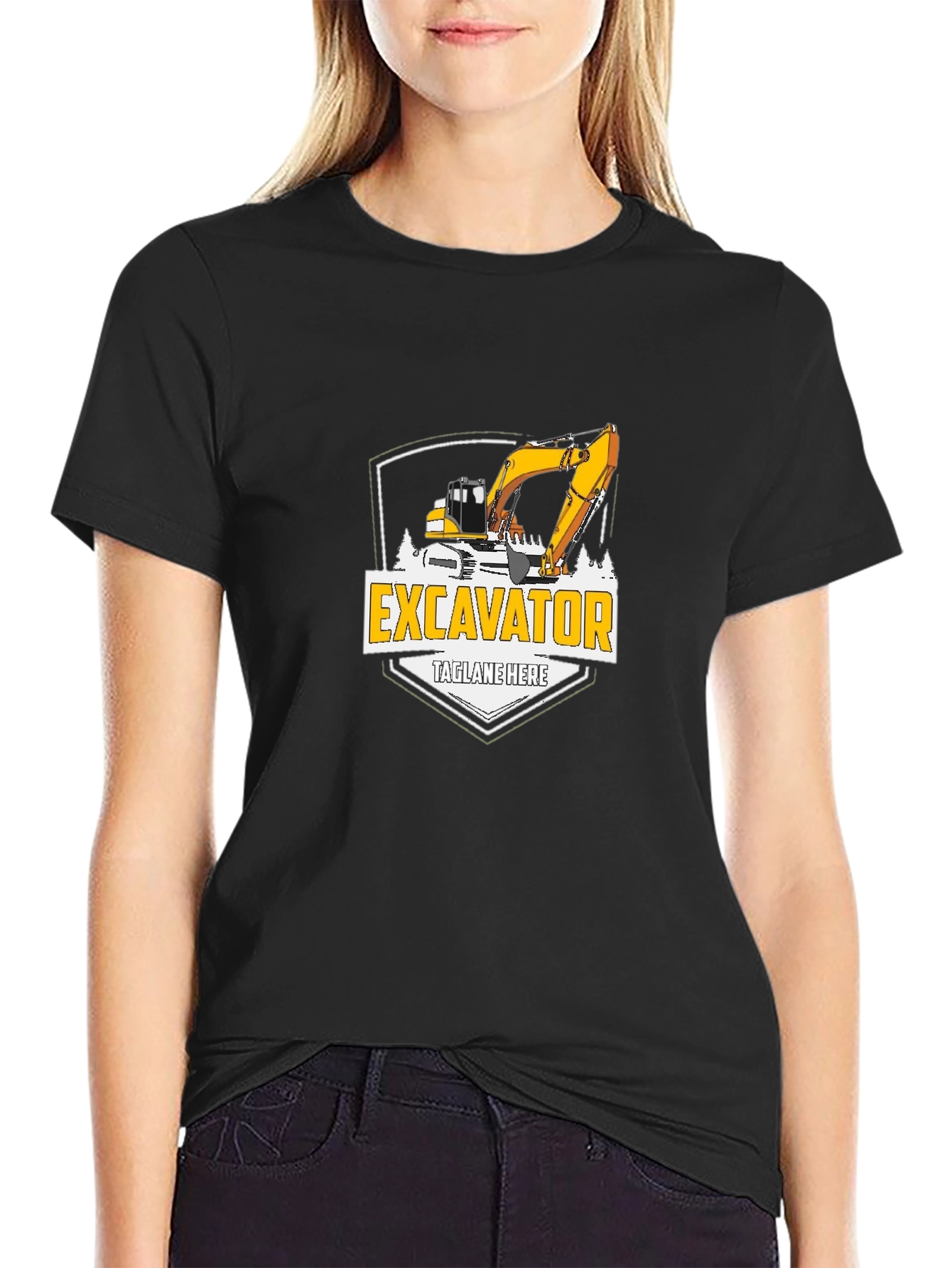 Excavator Graphic Tee - Construction Vehicle T-Shirt