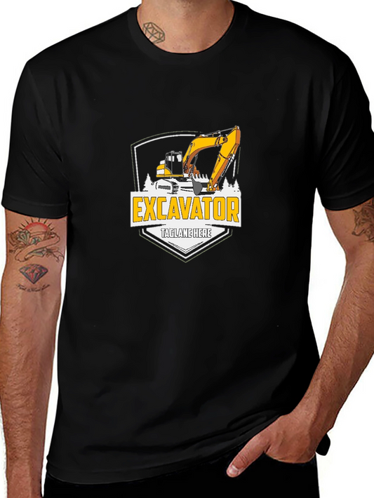 Excavator Graphic Tee - Construction Vehicle T-Shirt
