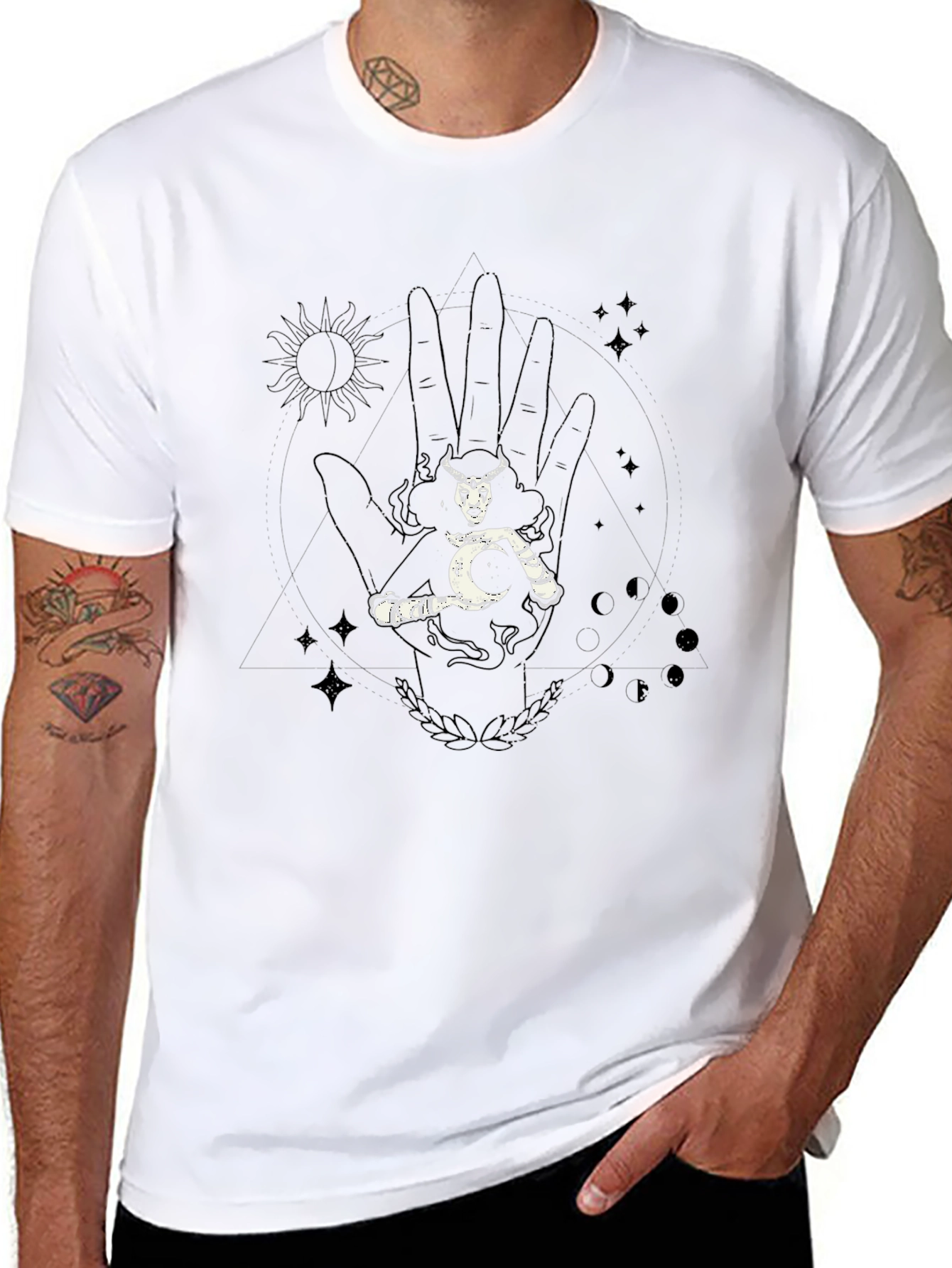Mystic Hand Graphic Tee - Unisex Black T-Shirt