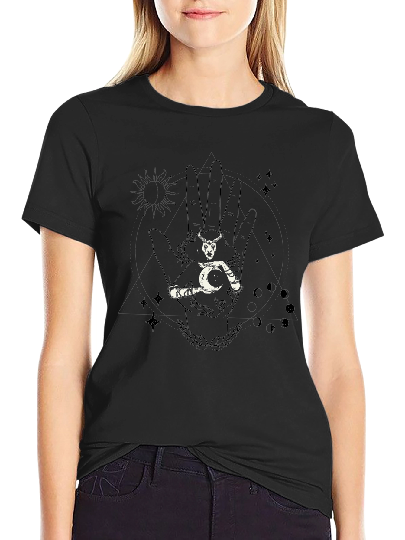 Mystic Hand Graphic Tee - Unisex Black T-Shirt