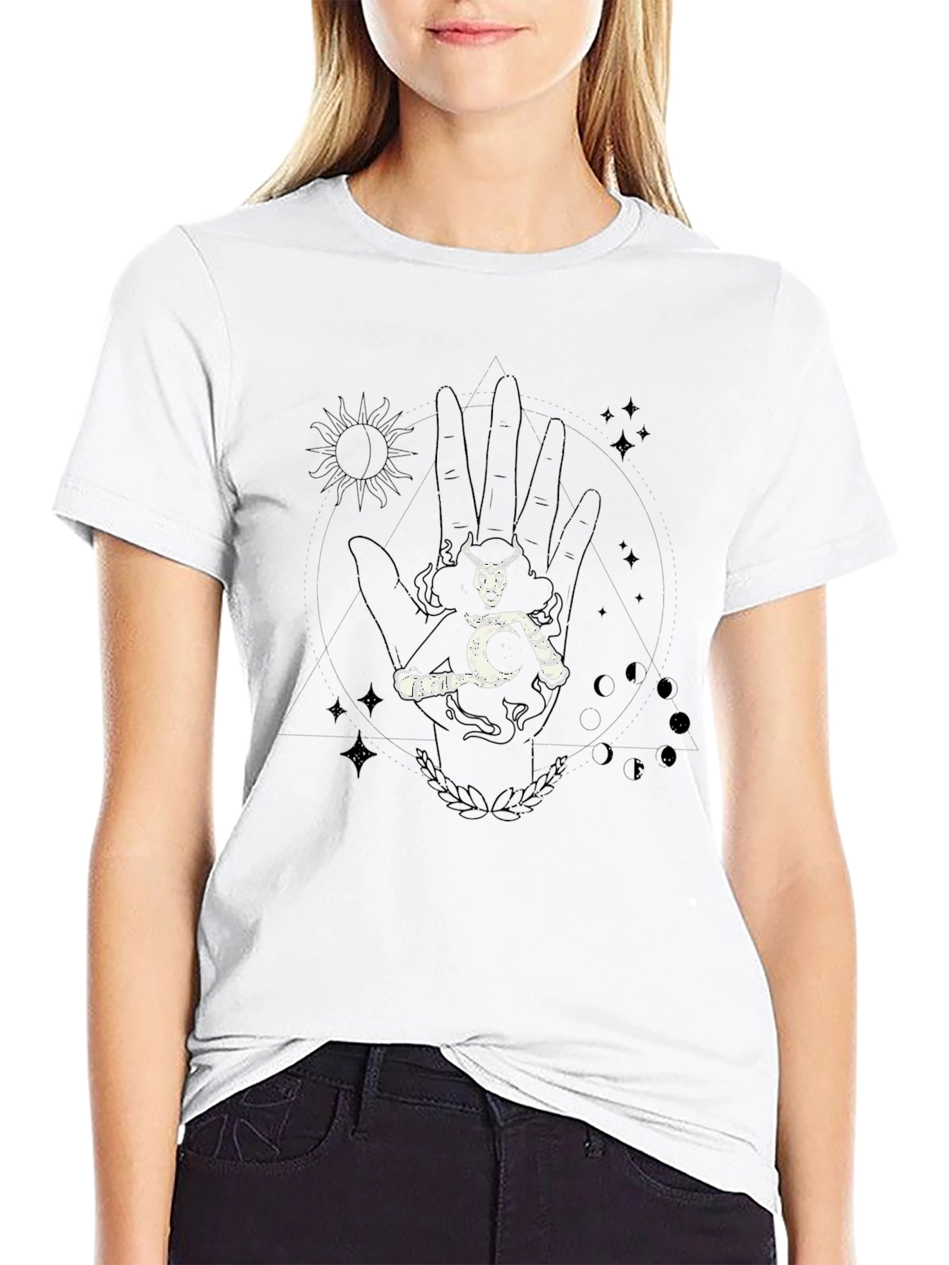 Mystic Hand Graphic Tee - Unisex Black T-Shirt