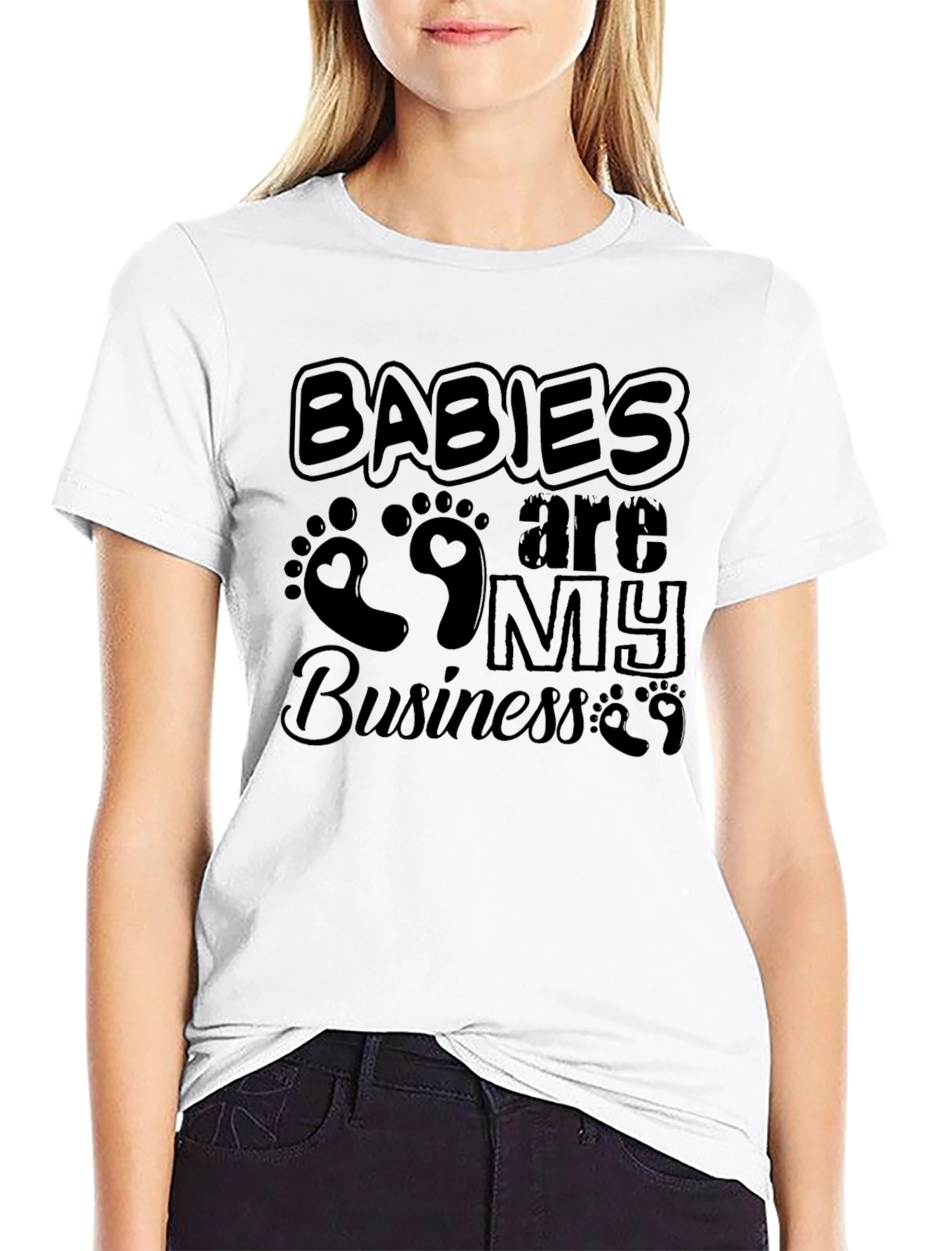 Babies Are My Business Black T-Shirt