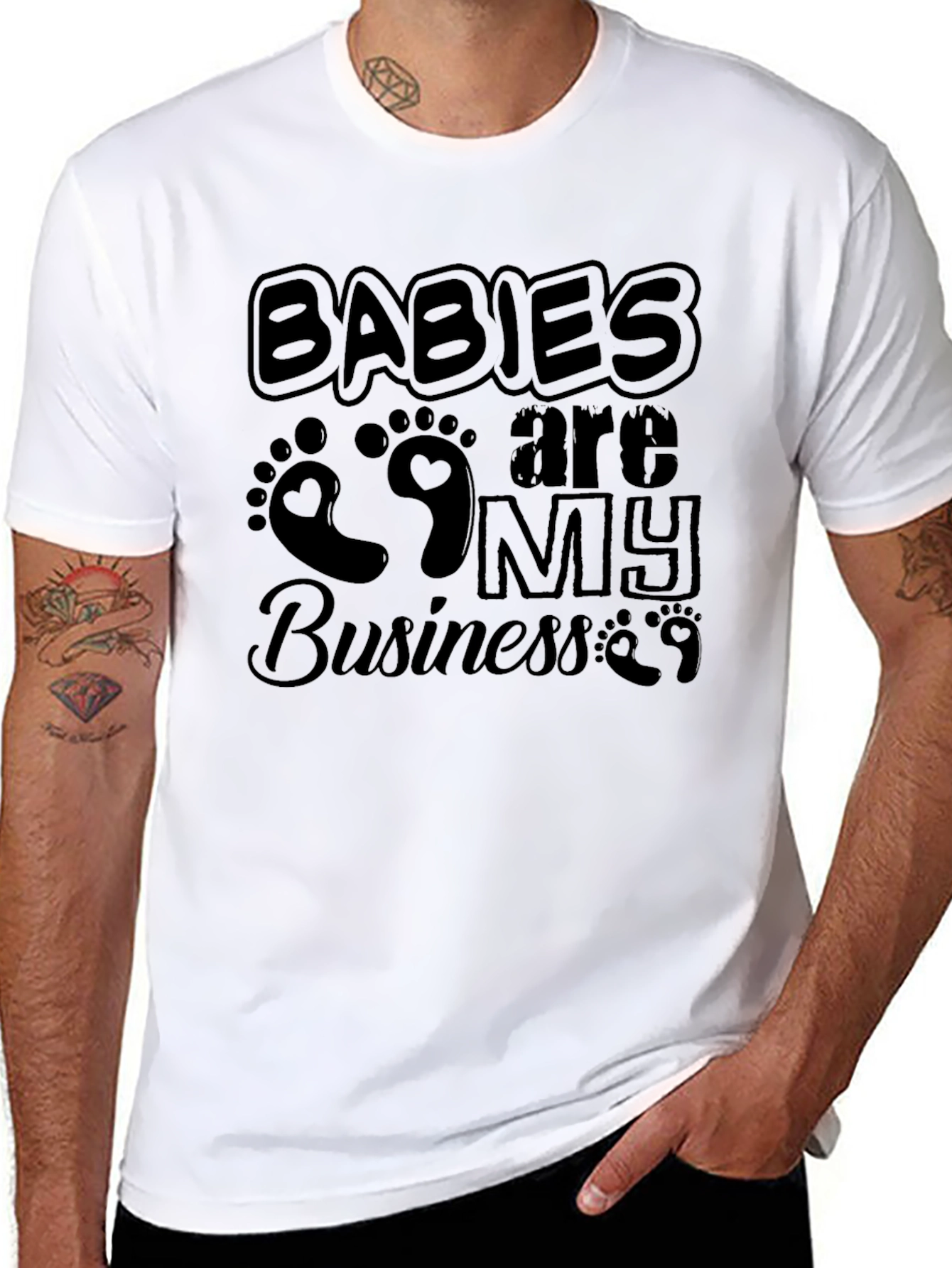 Babies Are My Business Black T-Shirt
