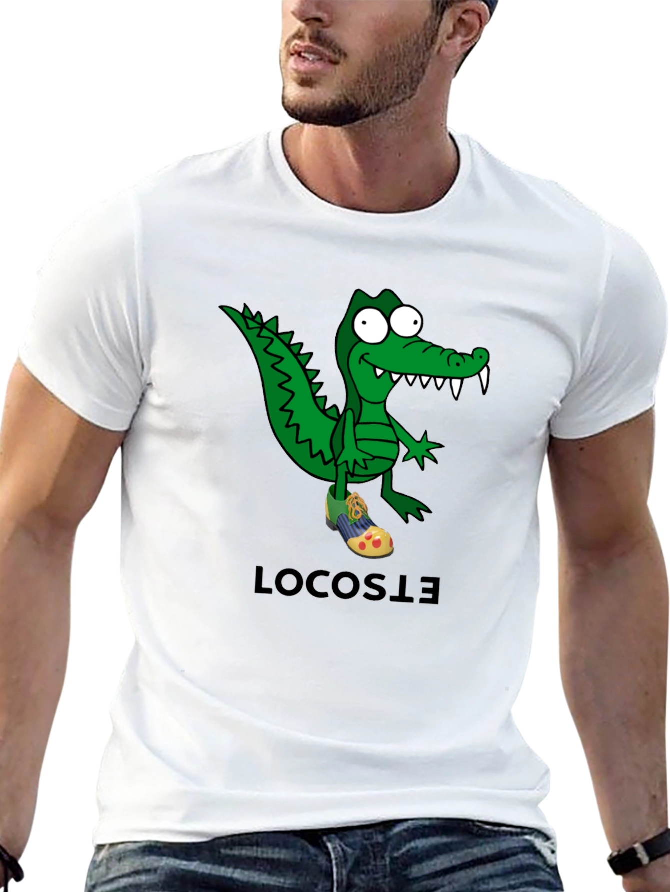 Cartoon Crocodile T-Shirt - Quirky Graphic Tee
