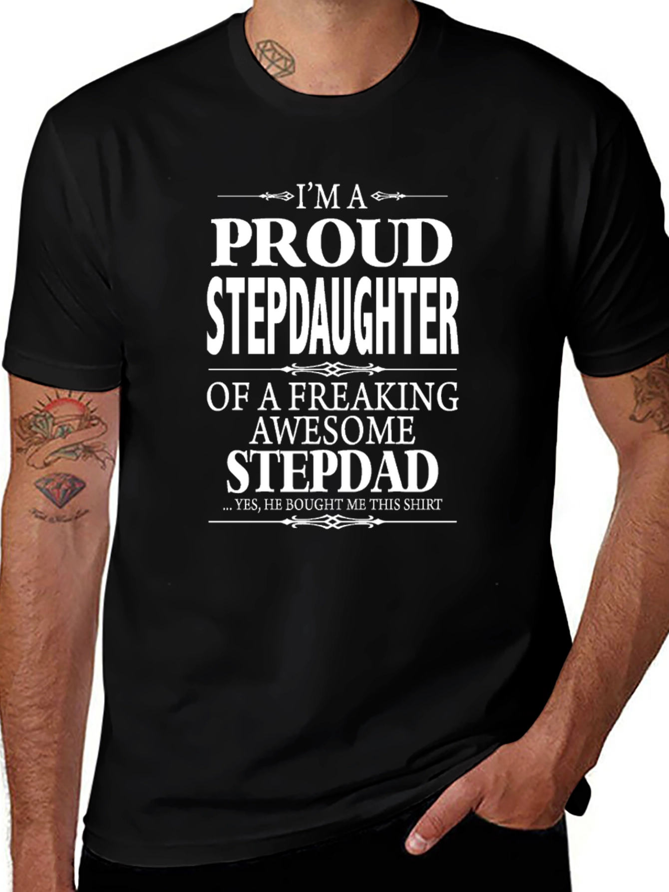 Proud Stepdaughter T-Shirt - Awesome Stepdad Gift