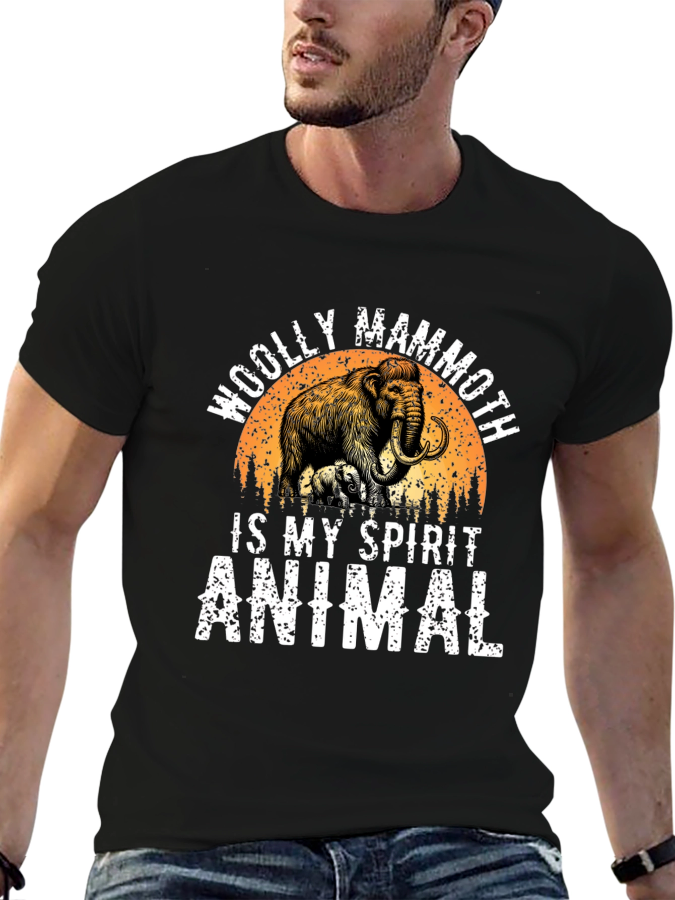 Woolly Mammoth Spirit Animal Graphic T-Shirt