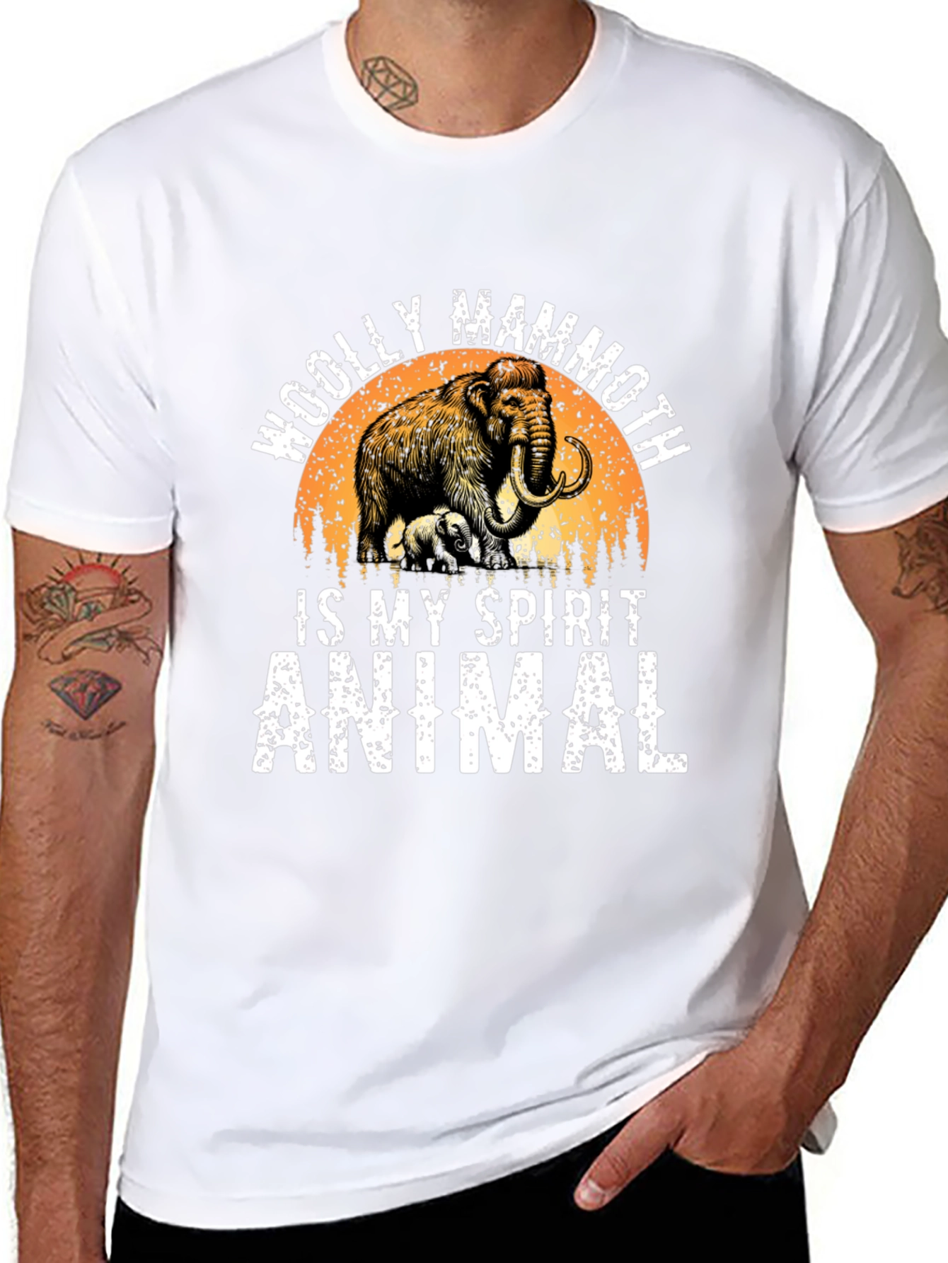 Woolly Mammoth Spirit Animal Graphic T-Shirt