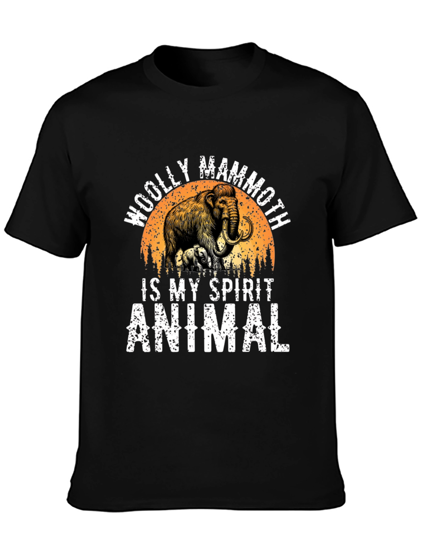 Woolly Mammoth Spirit Animal Graphic T-Shirt