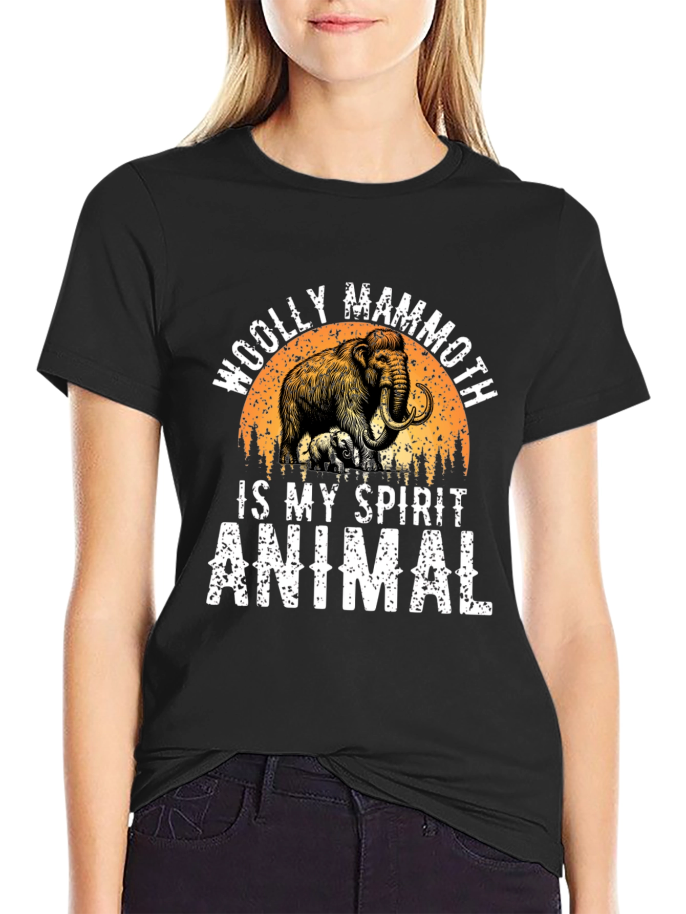 Woolly Mammoth Spirit Animal Graphic T-Shirt