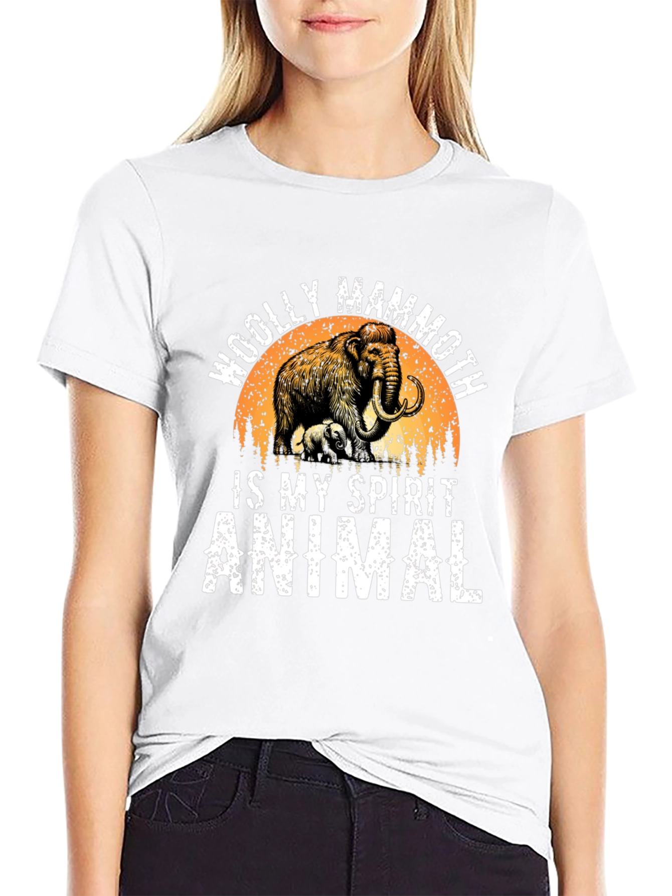 Woolly Mammoth Spirit Animal Graphic T-Shirt