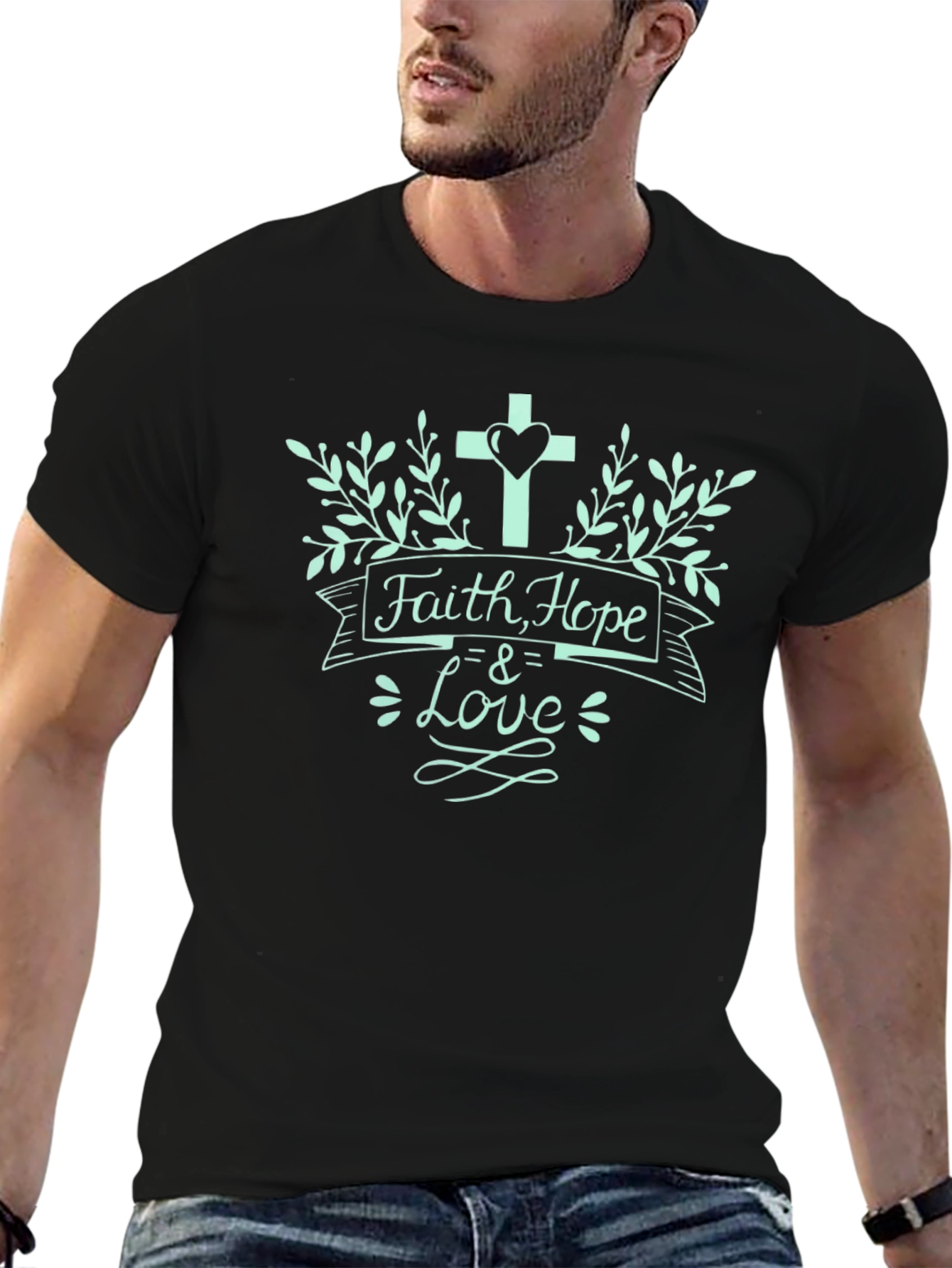 Faith Hope & Love T-Shirt - Christian Inspired Design