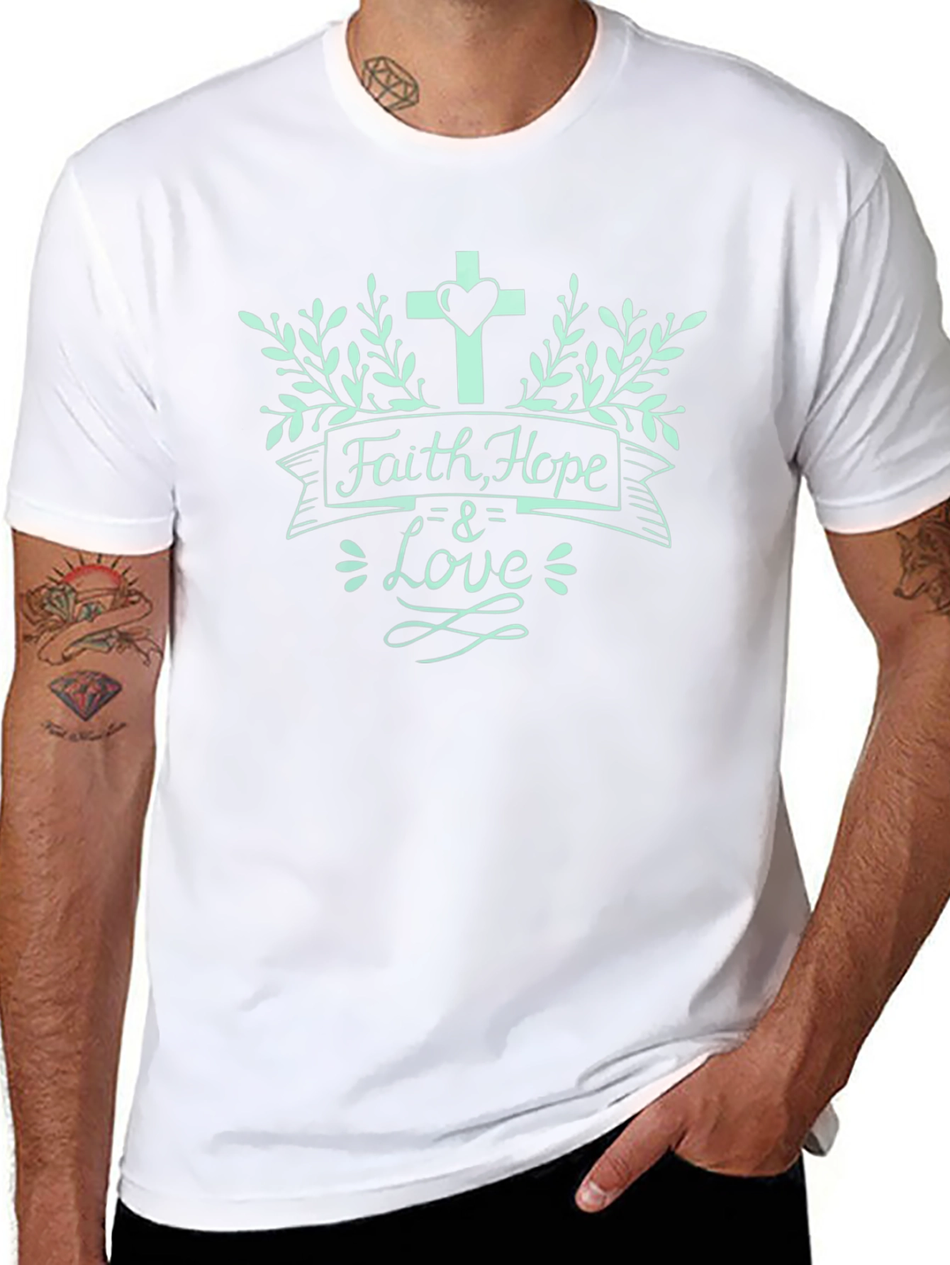 Faith Hope & Love T-Shirt - Christian Inspired Design