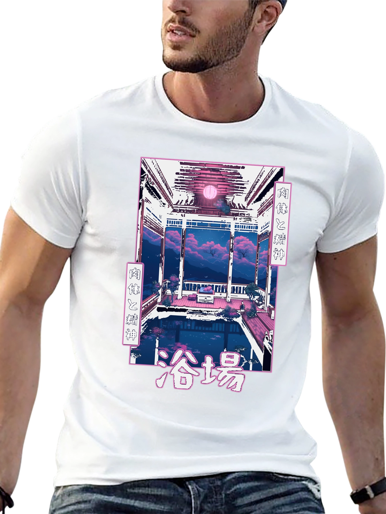 Anime Bathhouse Graphic T-Shirt