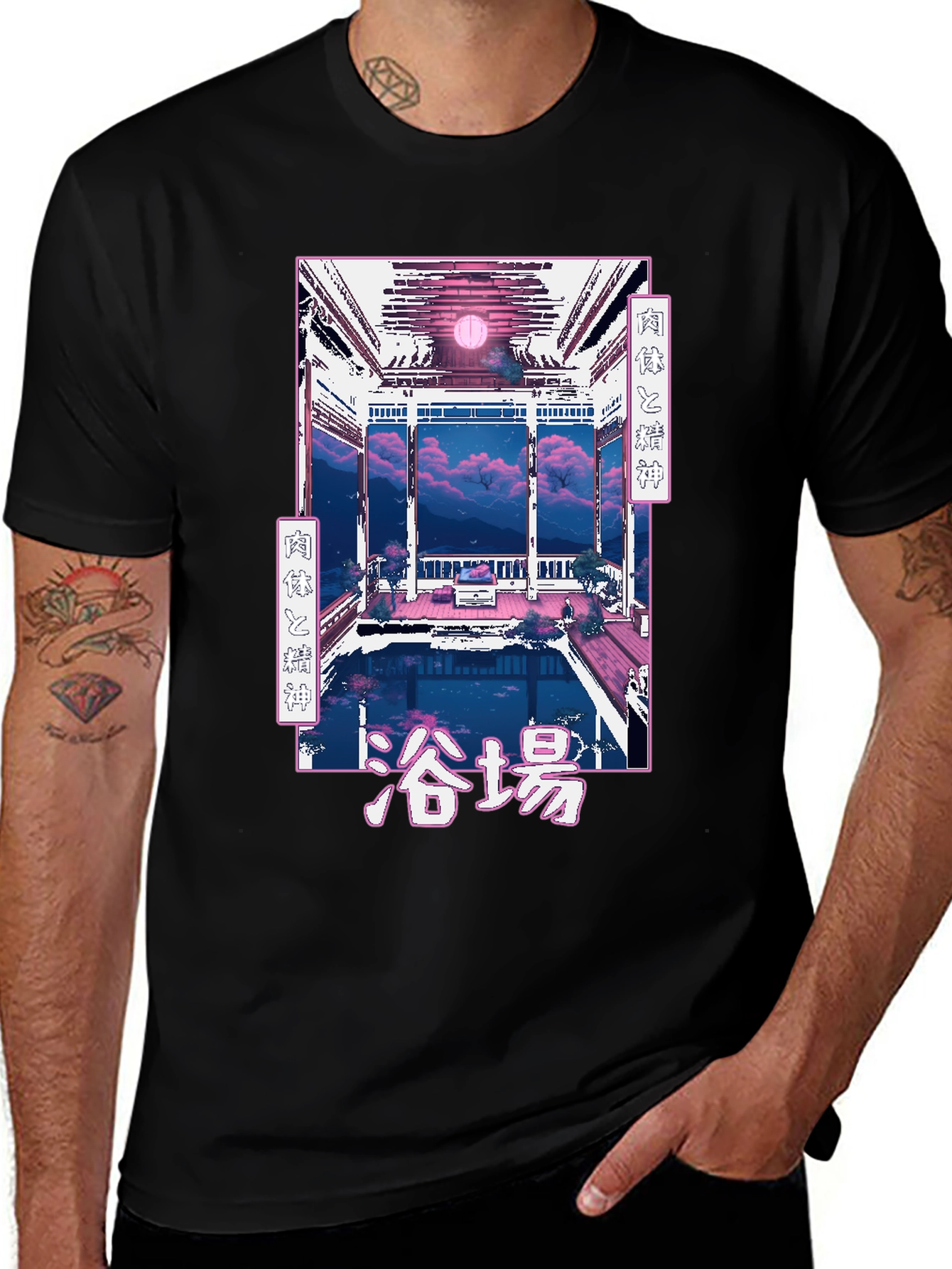 Anime Bathhouse Graphic T-Shirt