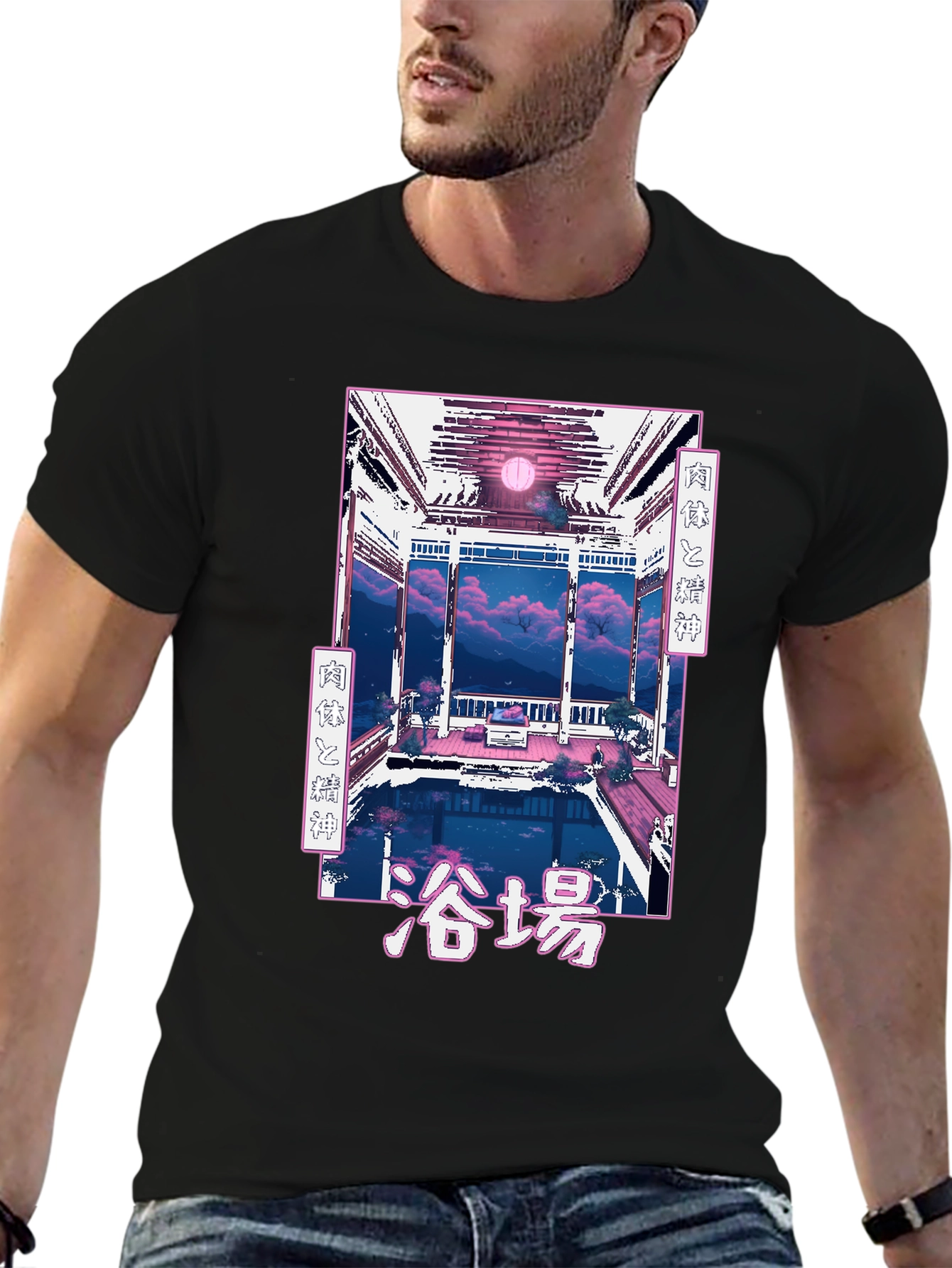 Anime Bathhouse Graphic T-Shirt