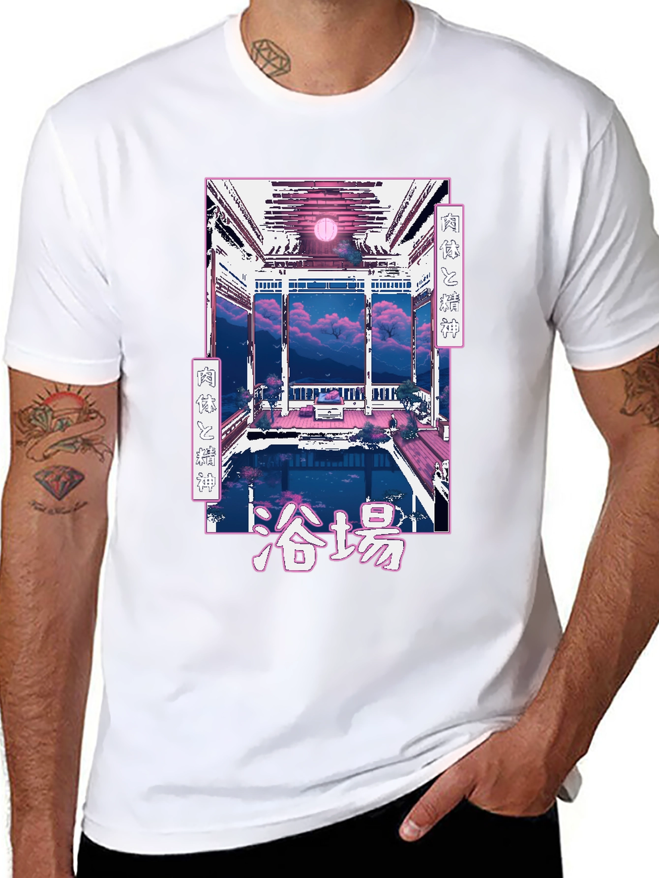 Anime Bathhouse Graphic T-Shirt