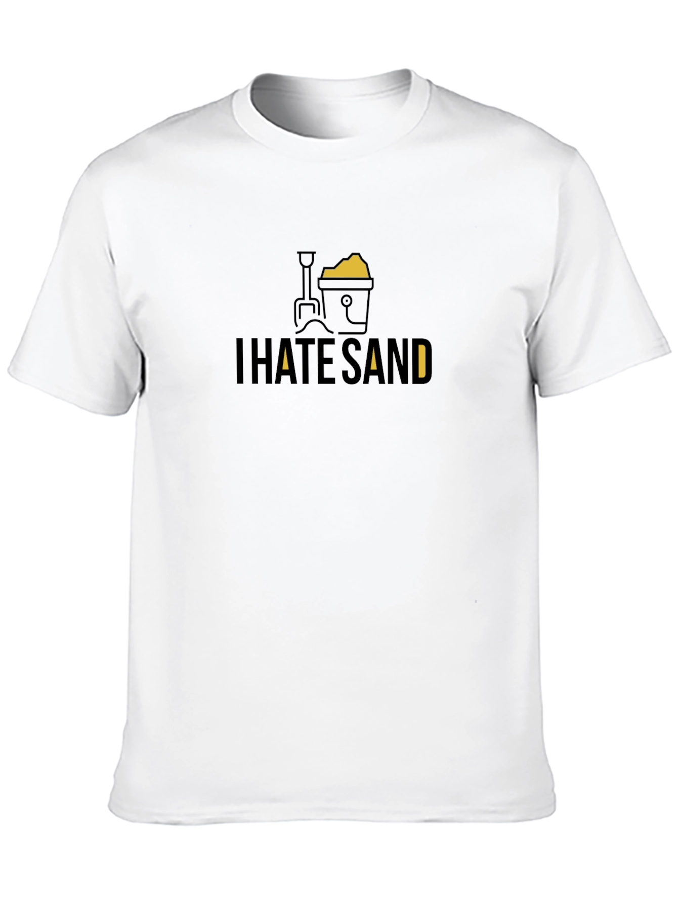 I Hate Sand Black Graphic Tee