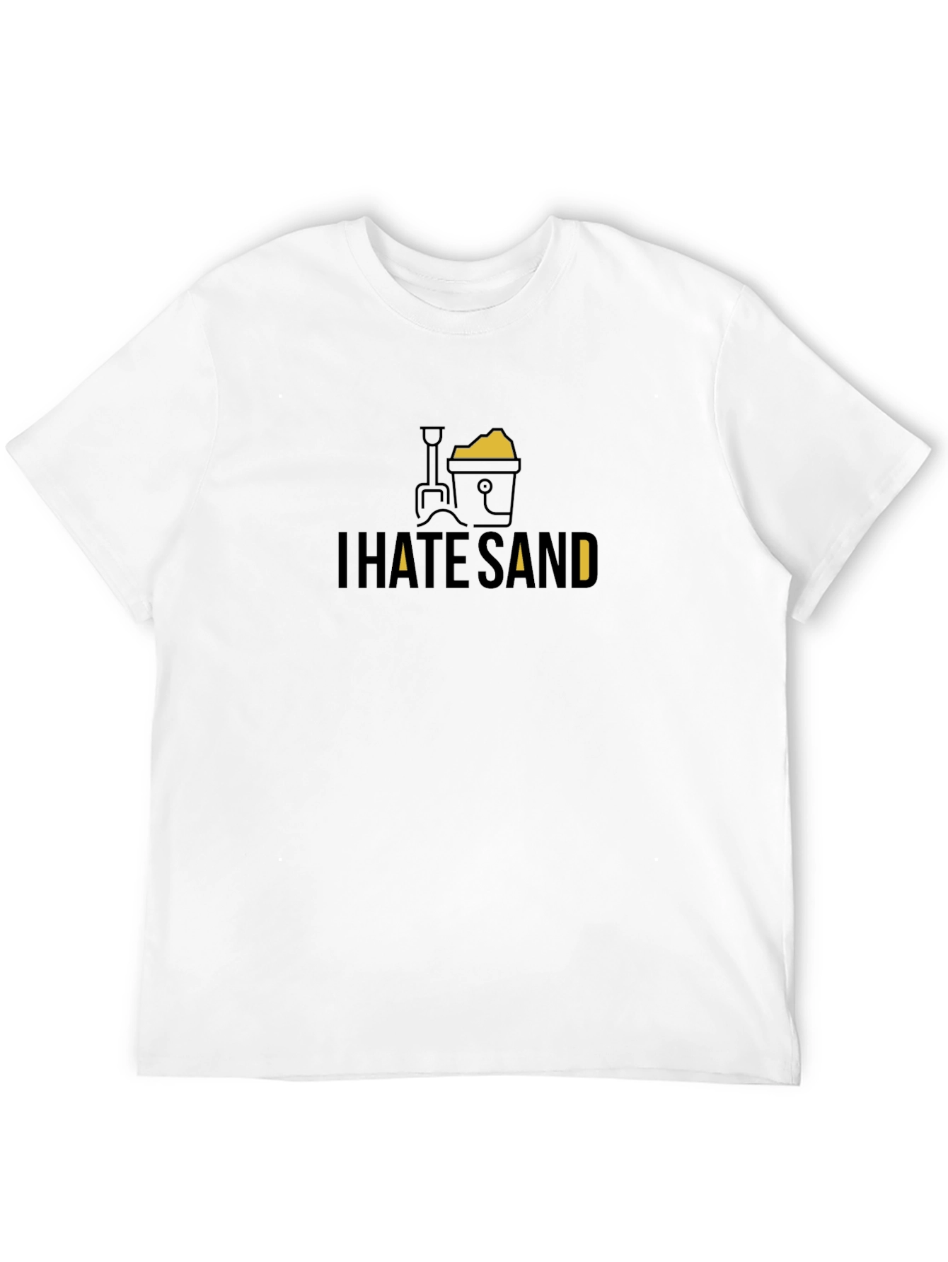 I Hate Sand Black Graphic Tee