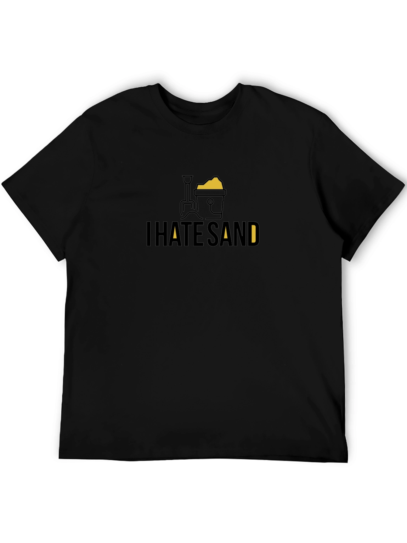 I Hate Sand Black Graphic Tee