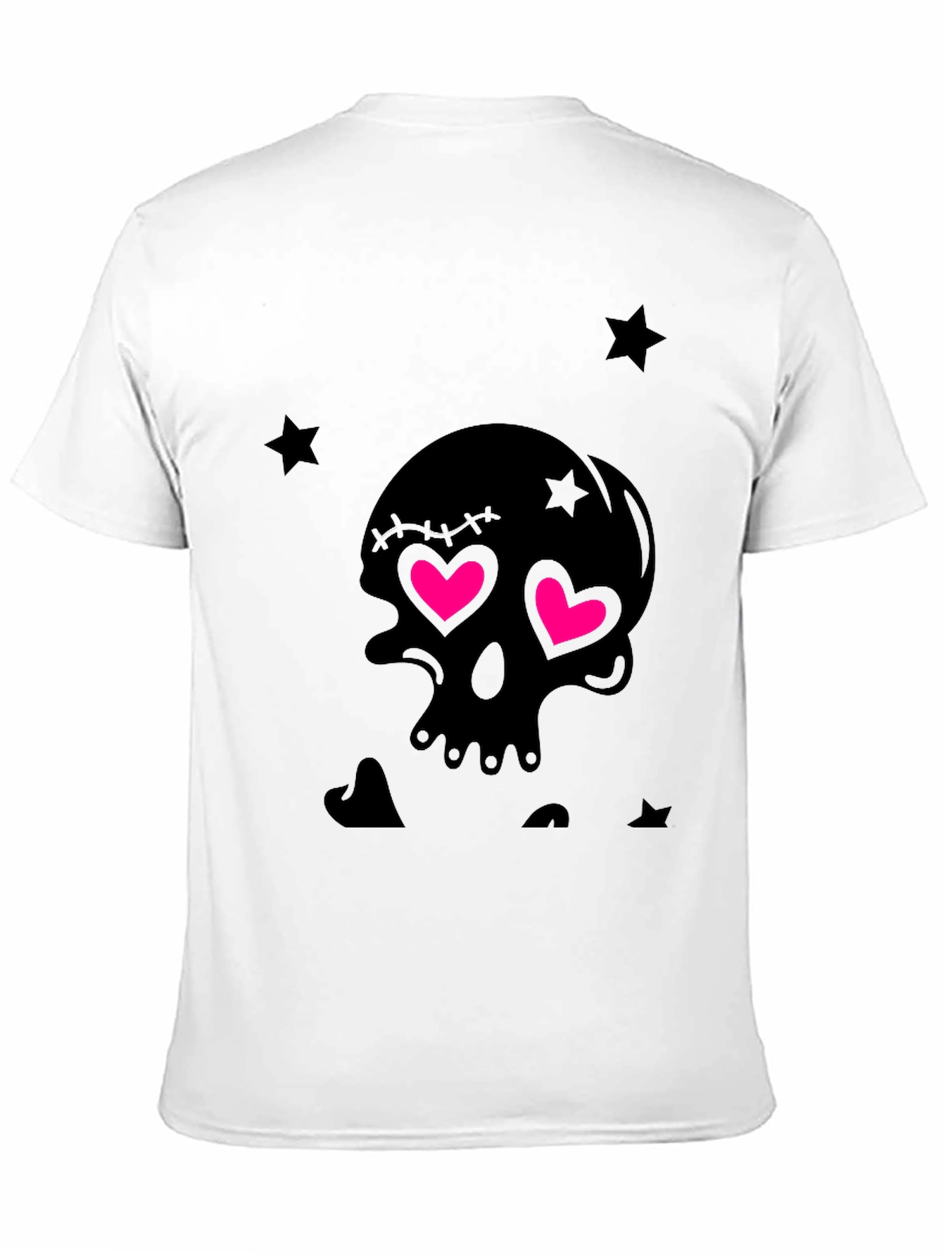 Skull with Heart Eyes Graphic T-Shirt