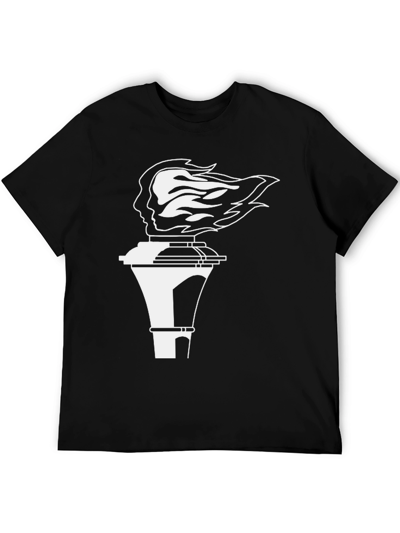 Modern Graphic Tee - Torch Silhouette