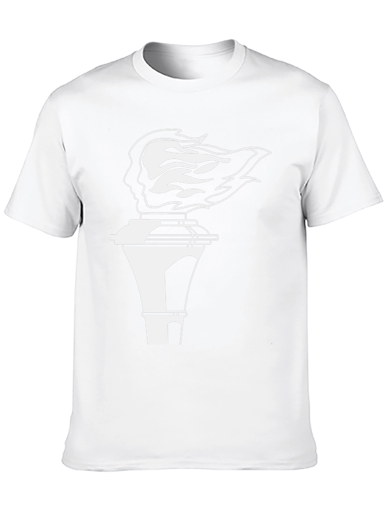 Modern Graphic Tee - Torch Silhouette