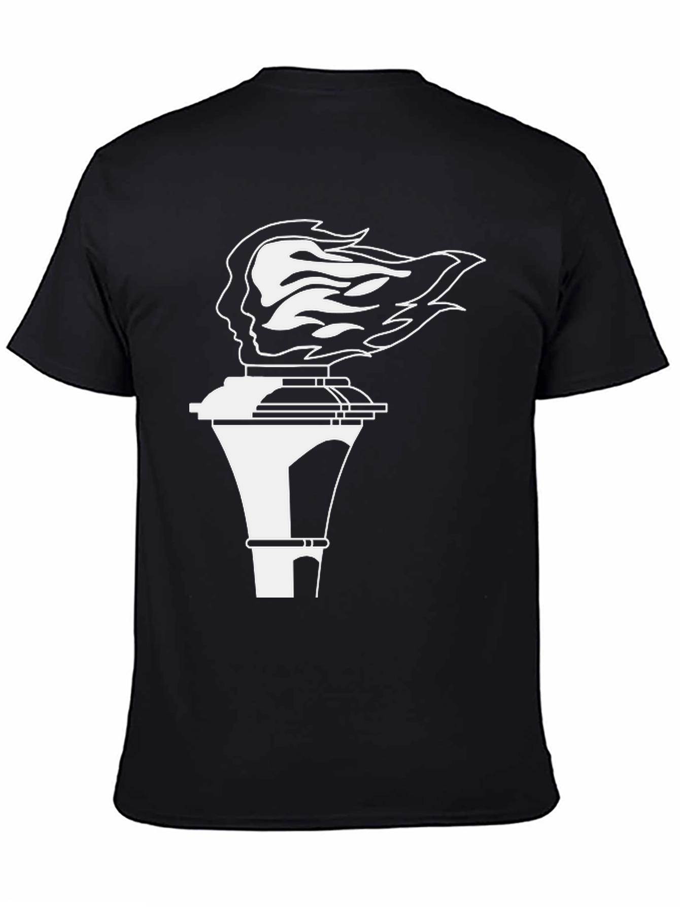 Modern Graphic Tee - Torch Silhouette