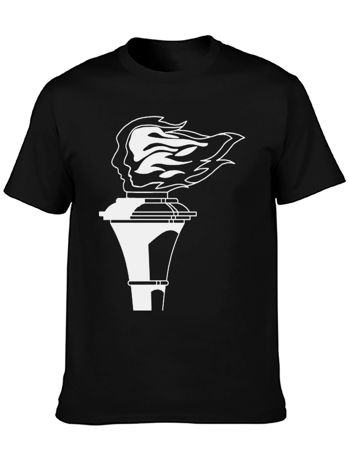 Modern Graphic Tee - Torch Silhouette
