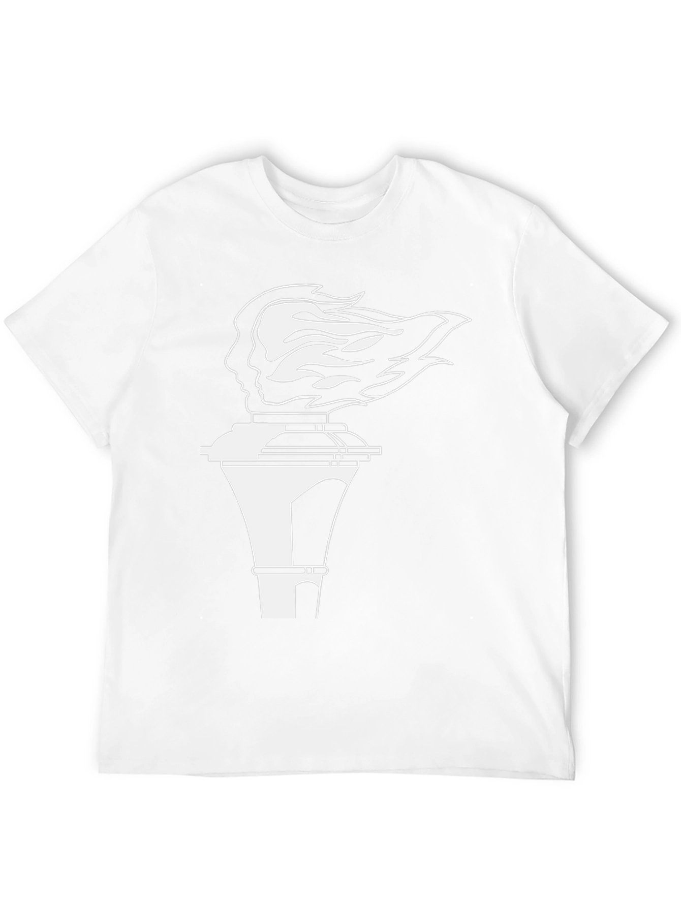 Modern Graphic Tee - Torch Silhouette