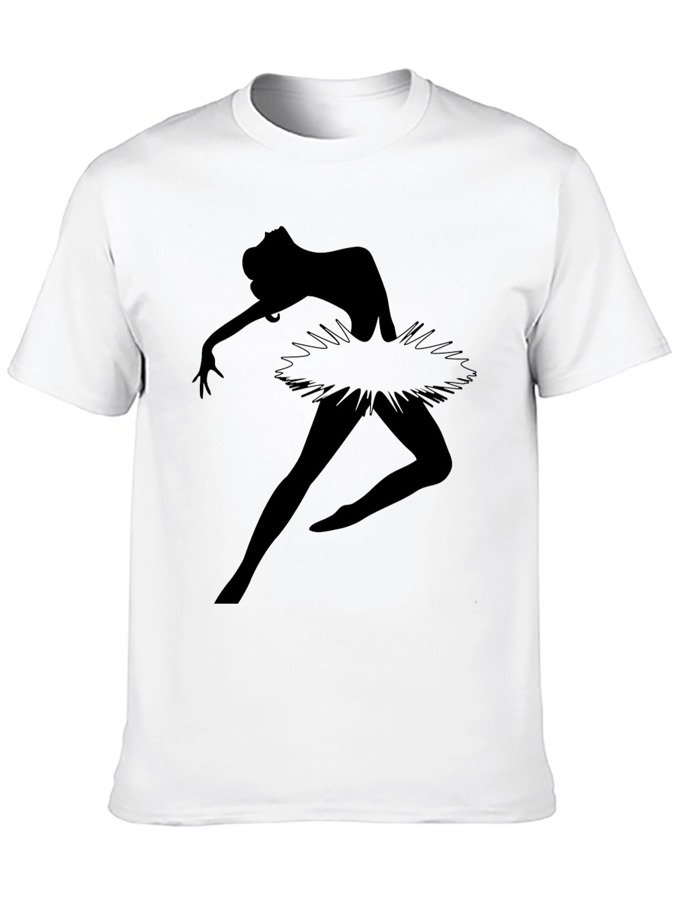 Ballerina Silhouette Graphic Tee - Mens Black T-Shirt