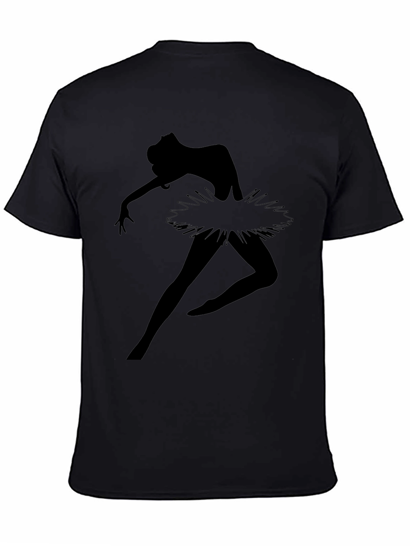 Ballerina Silhouette Graphic Tee - Mens Black T-Shirt