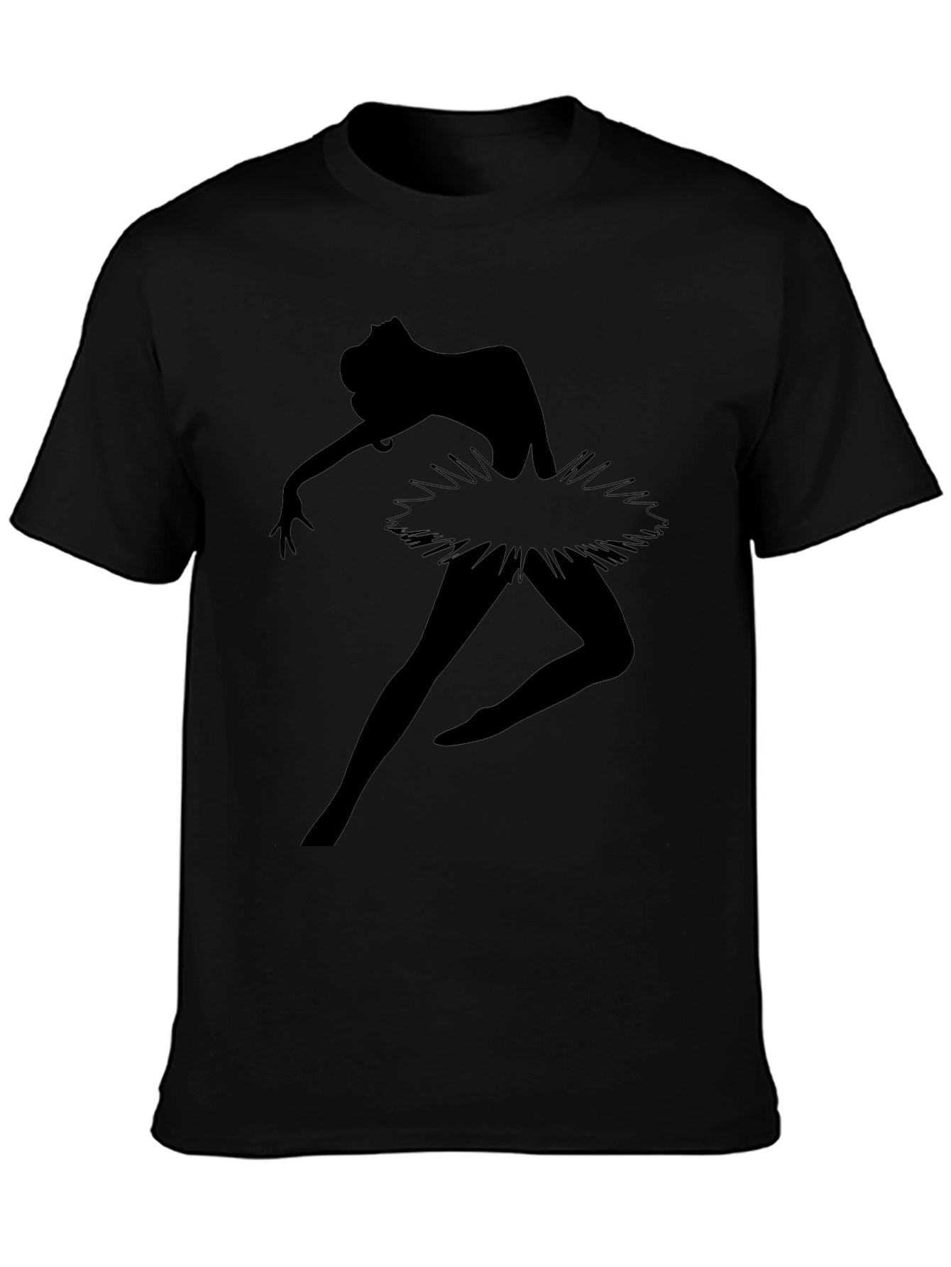 Ballerina Silhouette Graphic Tee - Mens Black T-Shirt