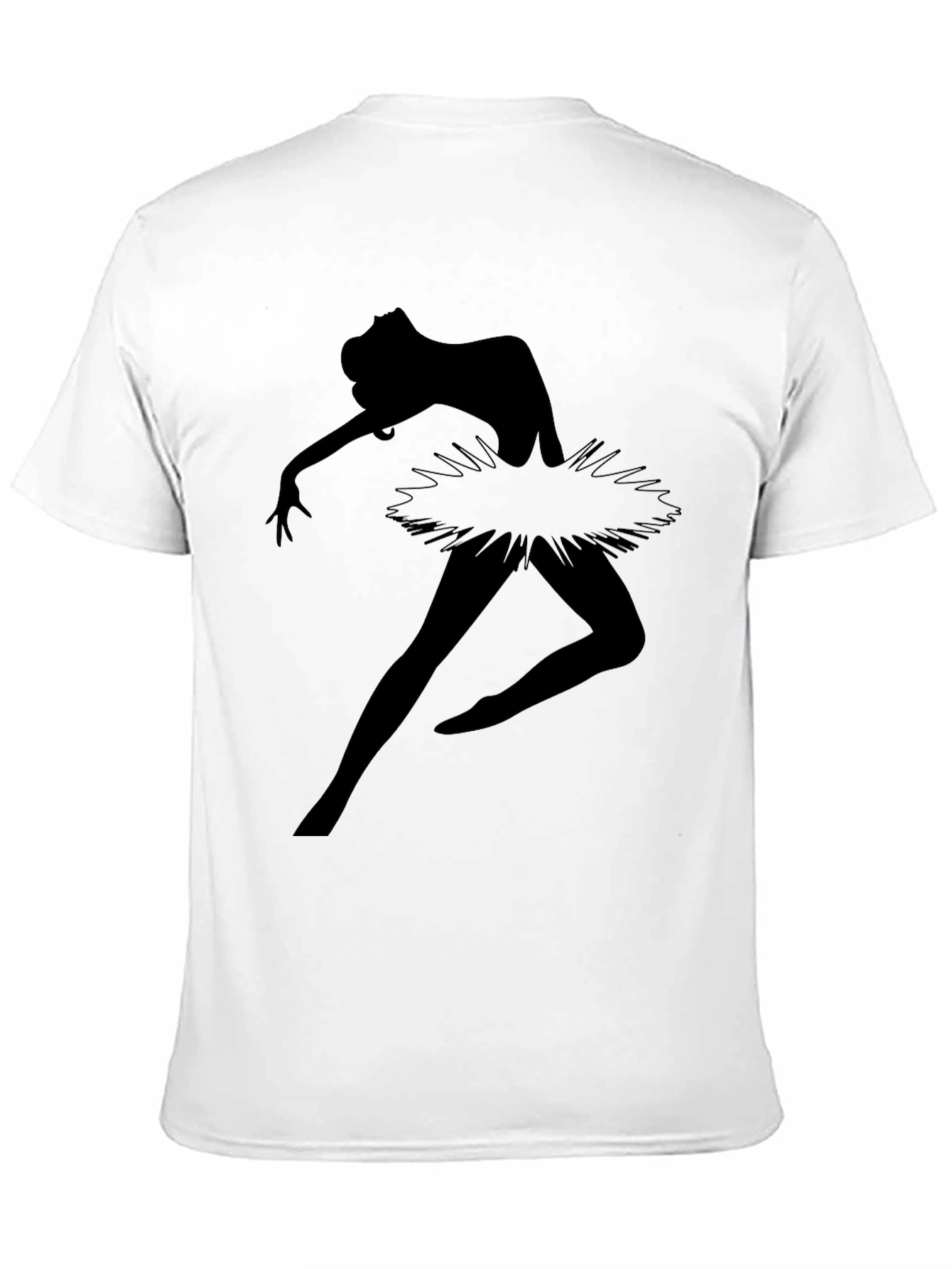 Ballerina Silhouette Graphic Tee - Mens Black T-Shirt