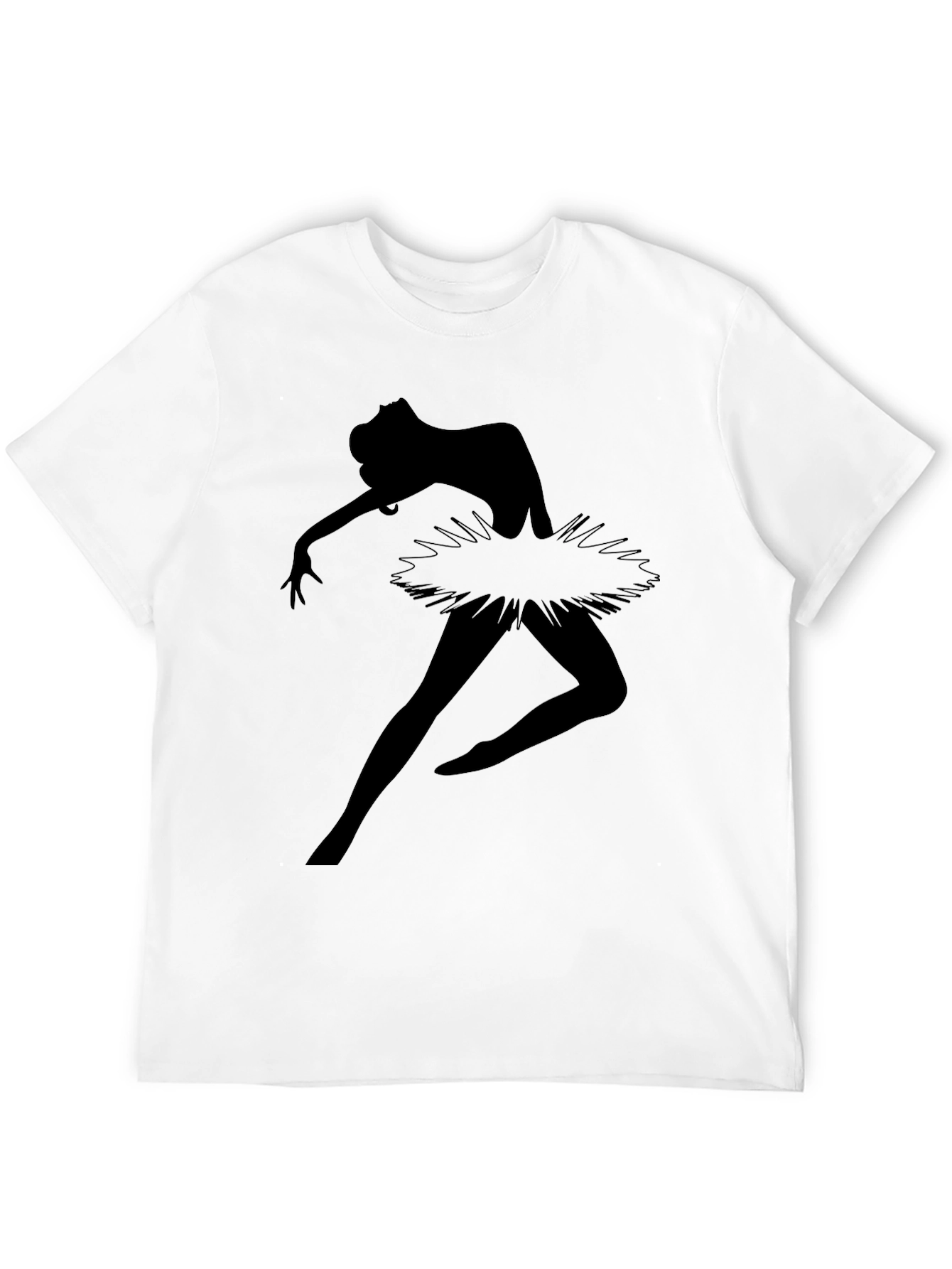 Ballerina Silhouette Graphic Tee - Mens Black T-Shirt