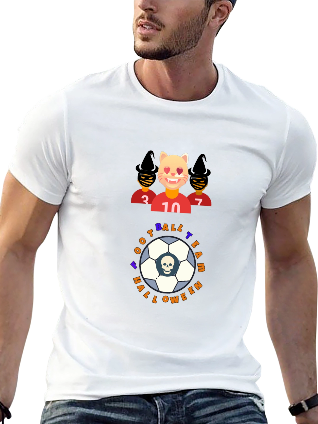 Football Team Halloween Graphic T-Shirt