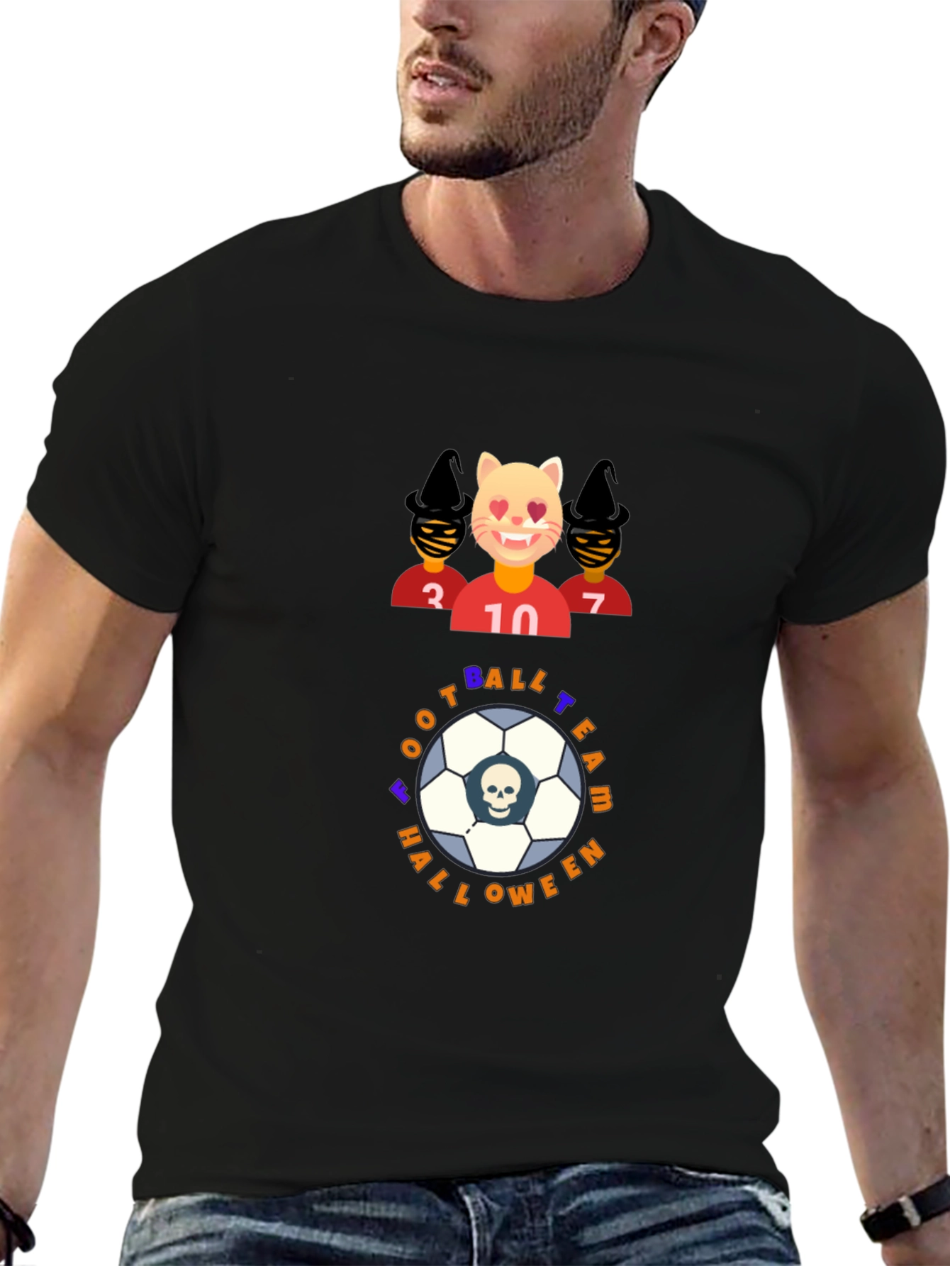 Football Team Halloween Graphic T-Shirt