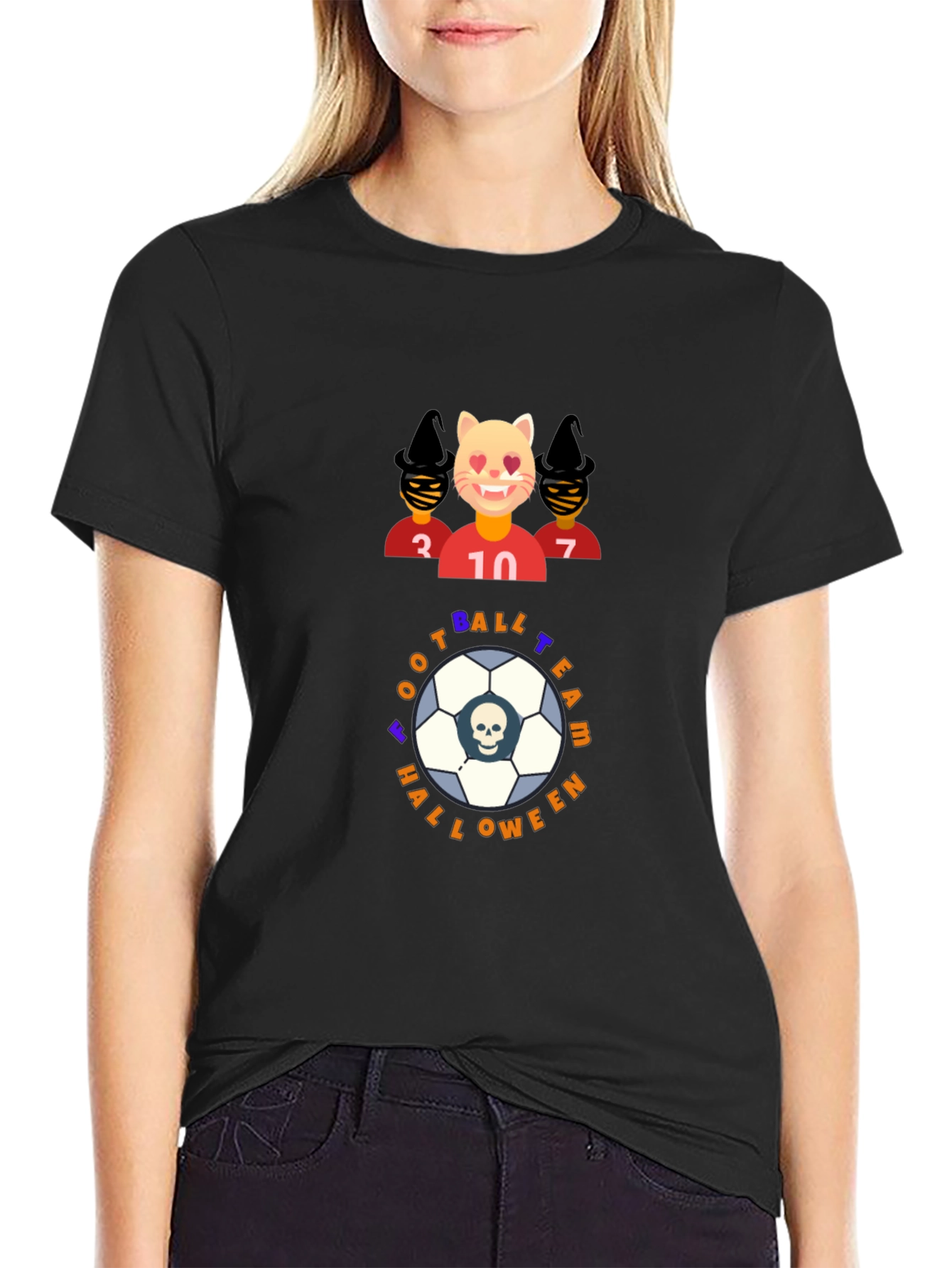 Football Team Halloween Graphic T-Shirt