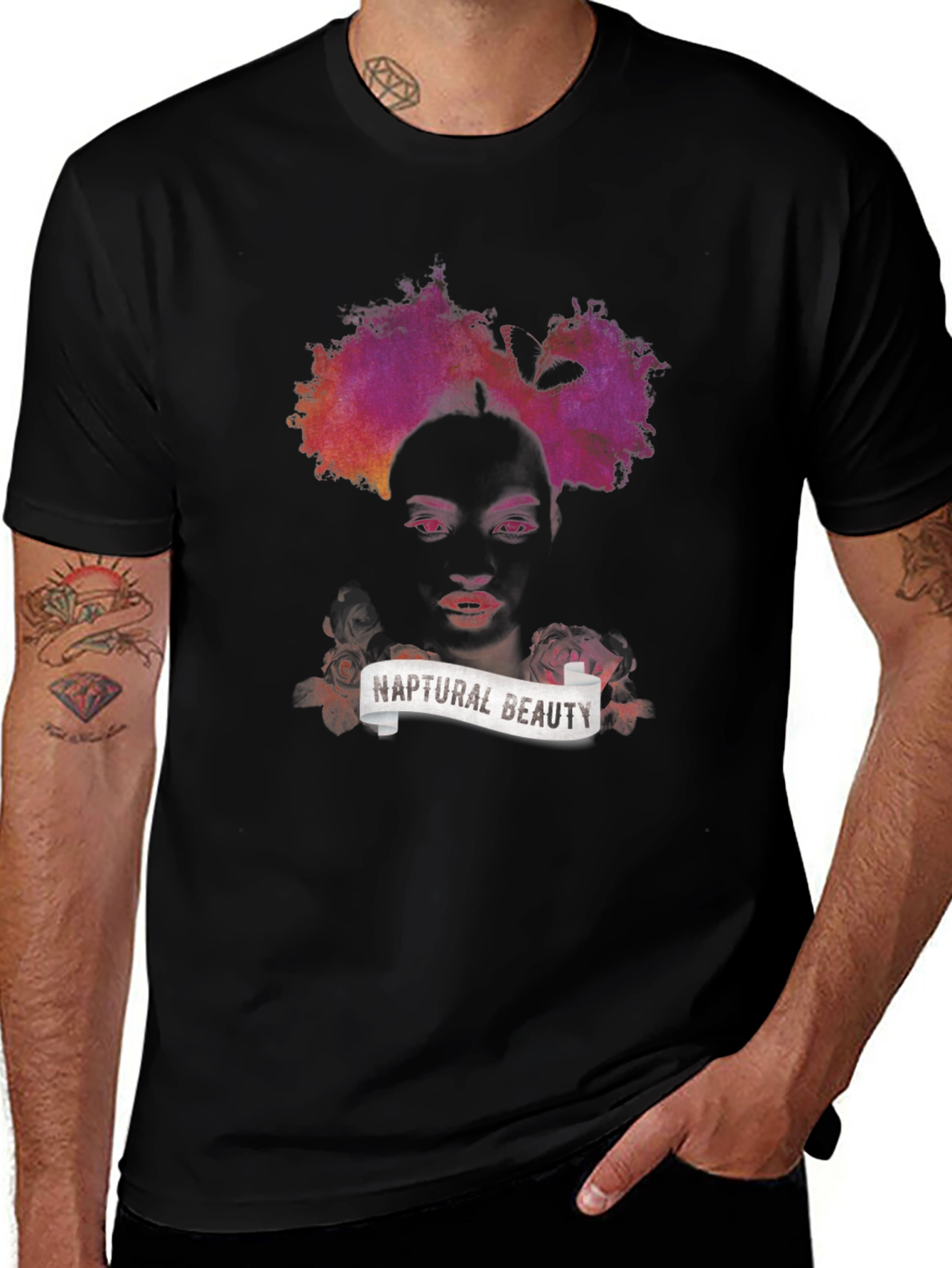 Naptural Beauty Graphic Tee - Black Unisex T-Shirt