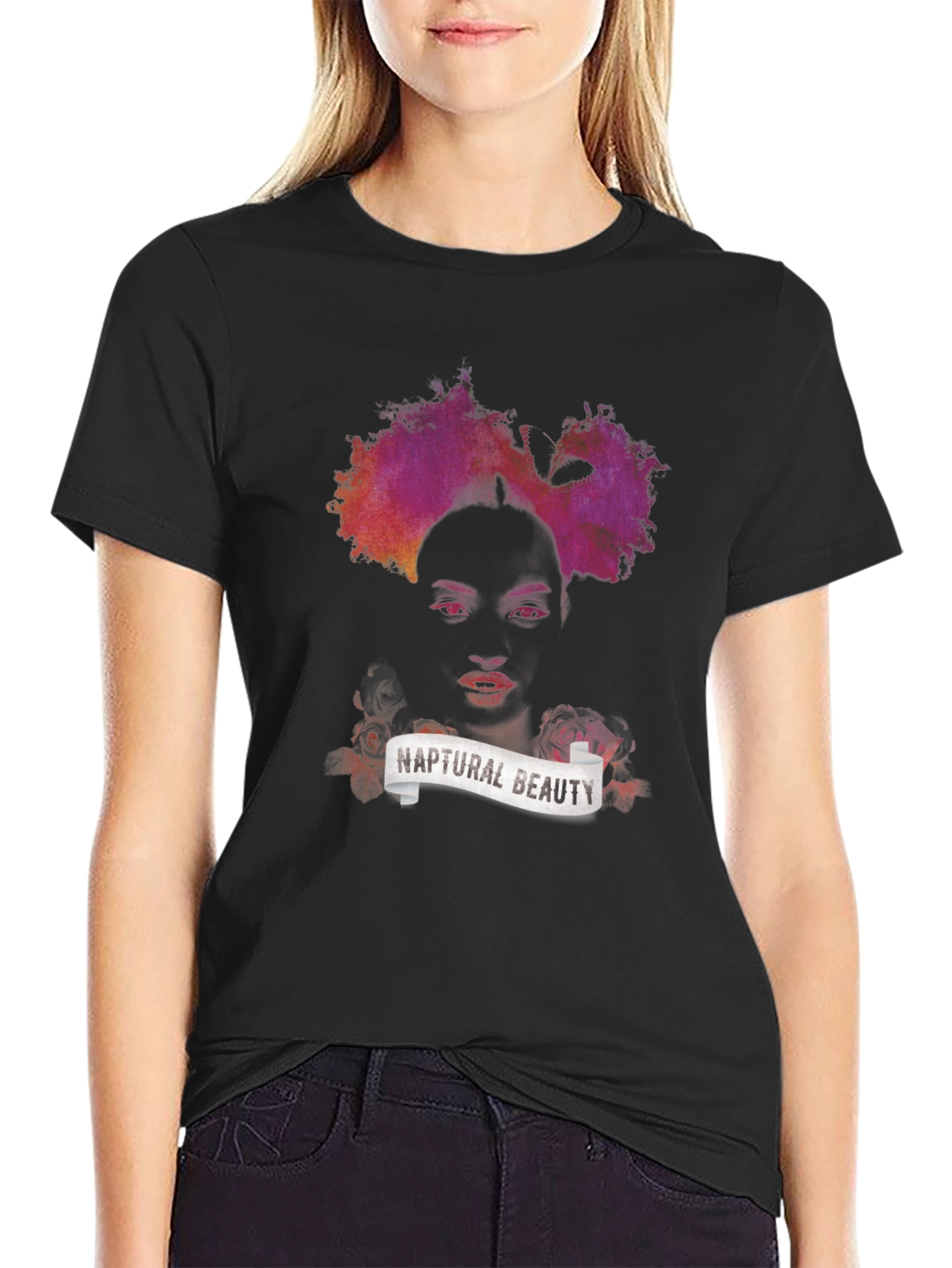 Naptural Beauty Graphic Tee - Black Unisex T-Shirt