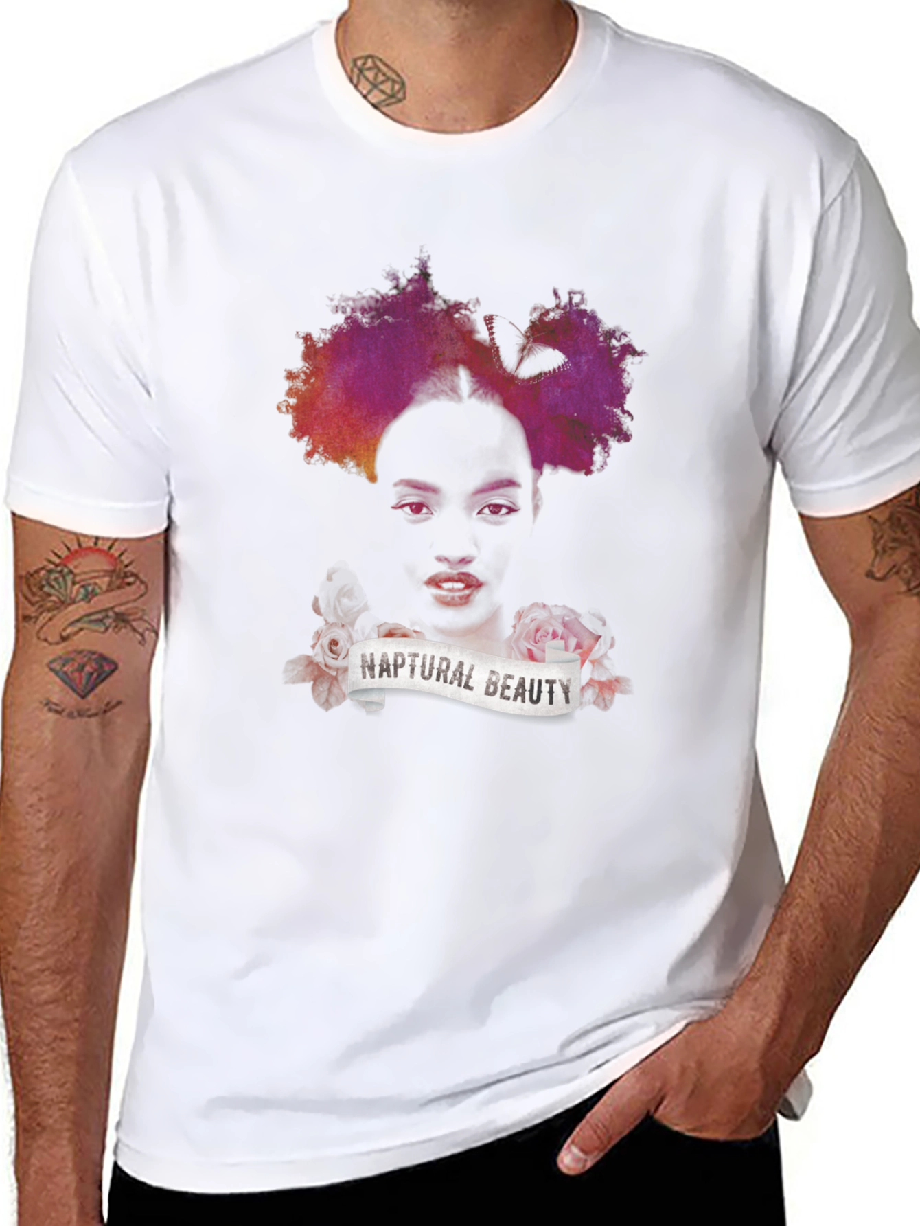 Naptural Beauty Graphic Tee - Black Unisex T-Shirt